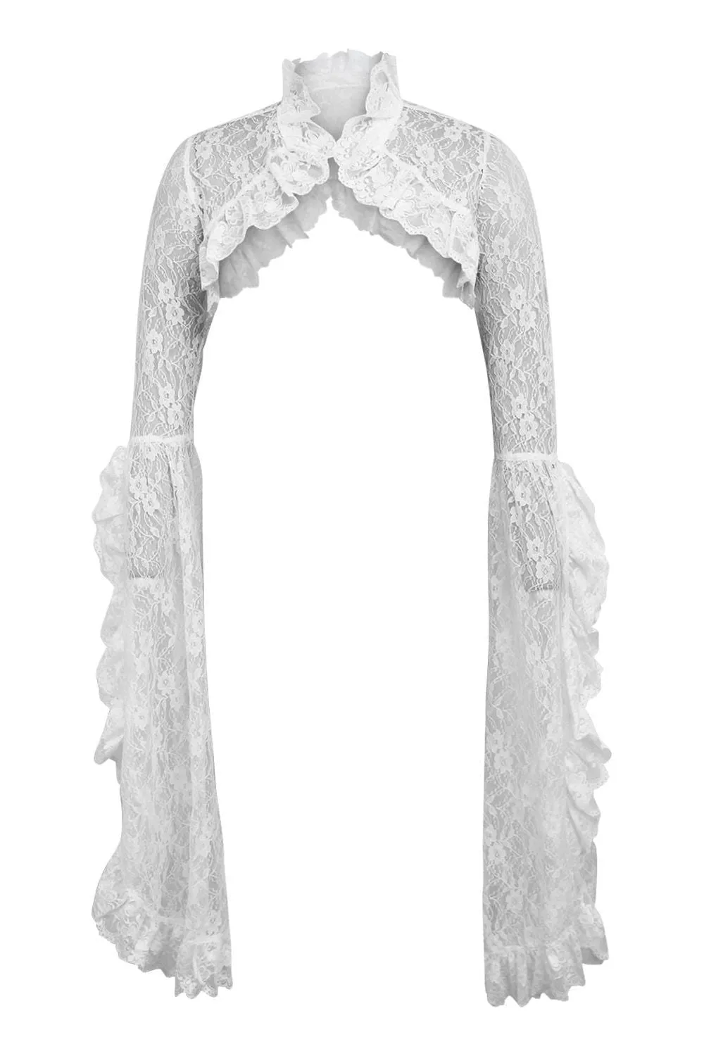 Daisy Corsets White Lace Shrug Bolero Jacket