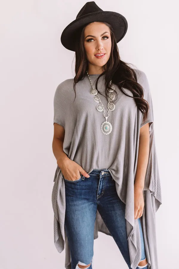 Dance Until Daylight Shift Tunic In Grey