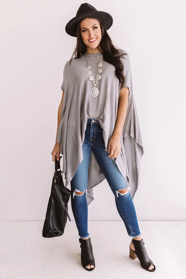 Dance Until Daylight Shift Tunic In Grey