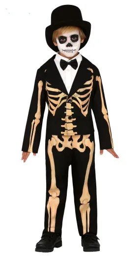 Dapper Skeleton Suit Boy's Costume