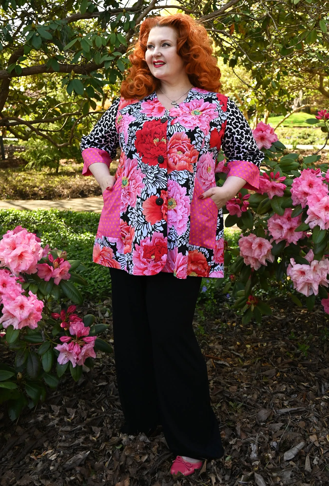 Delilah Dream Coat - Vibrant Peony