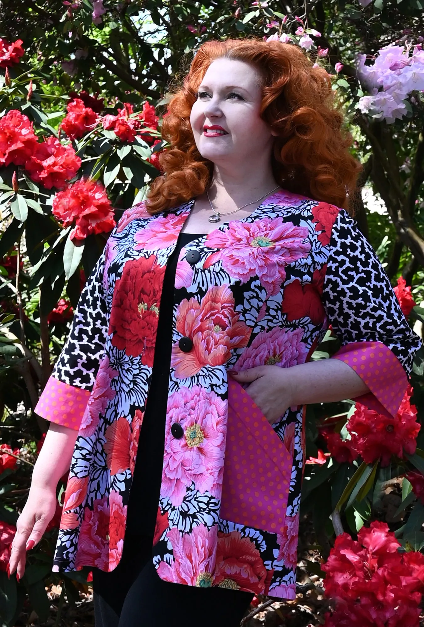 Delilah Dream Coat - Vibrant Peony