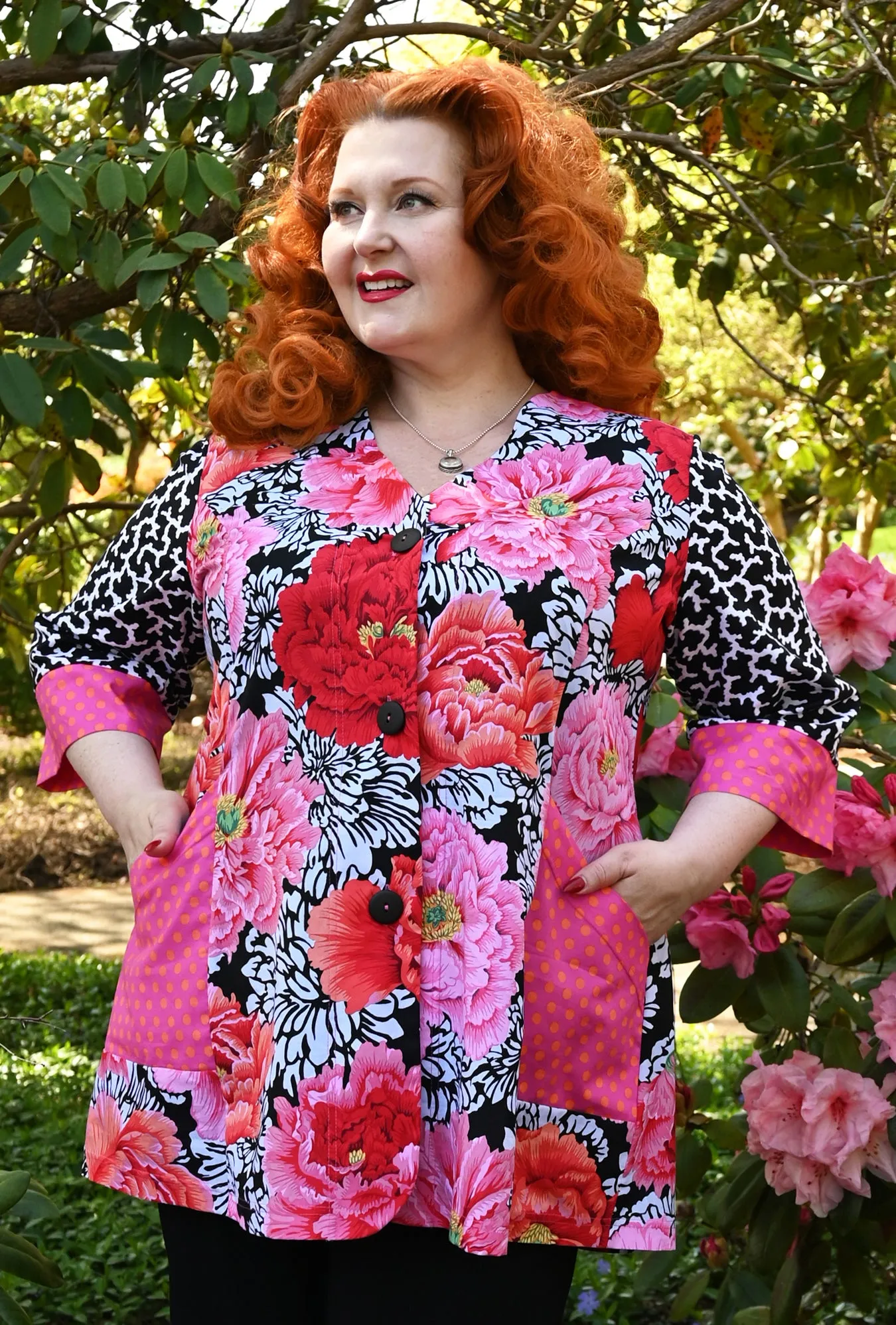 Delilah Dream Coat - Vibrant Peony