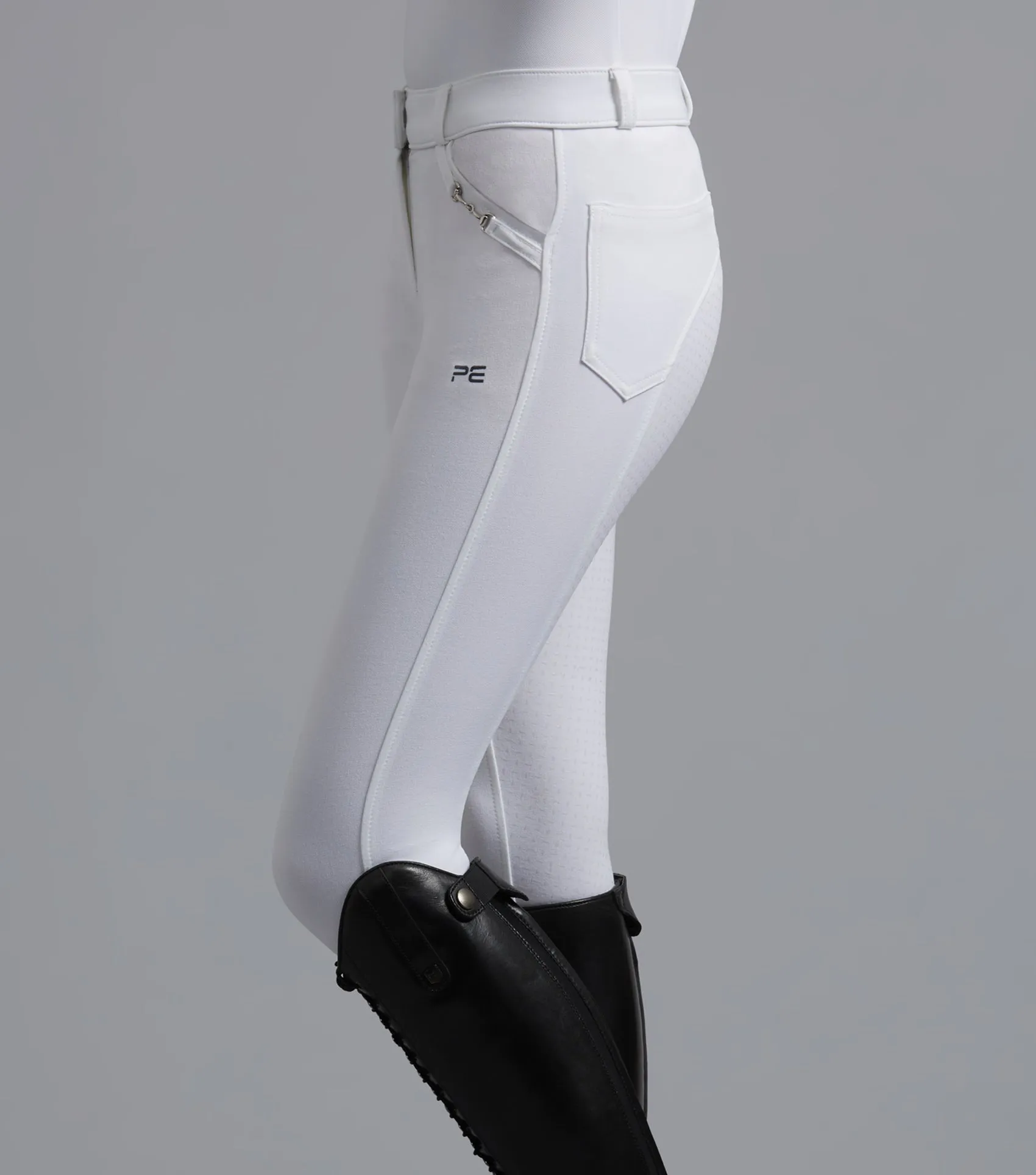 Delta Ladies Full Seat Gel Competition Riding Breeches White