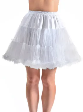 Deluxe Fluffy White Thigh Length Womens Petticoat