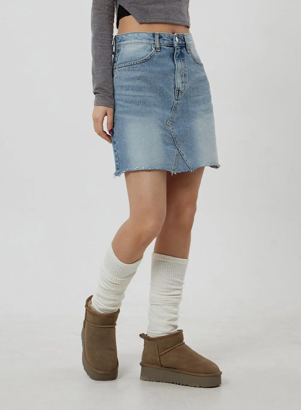 Denim Mini Skirt CF302