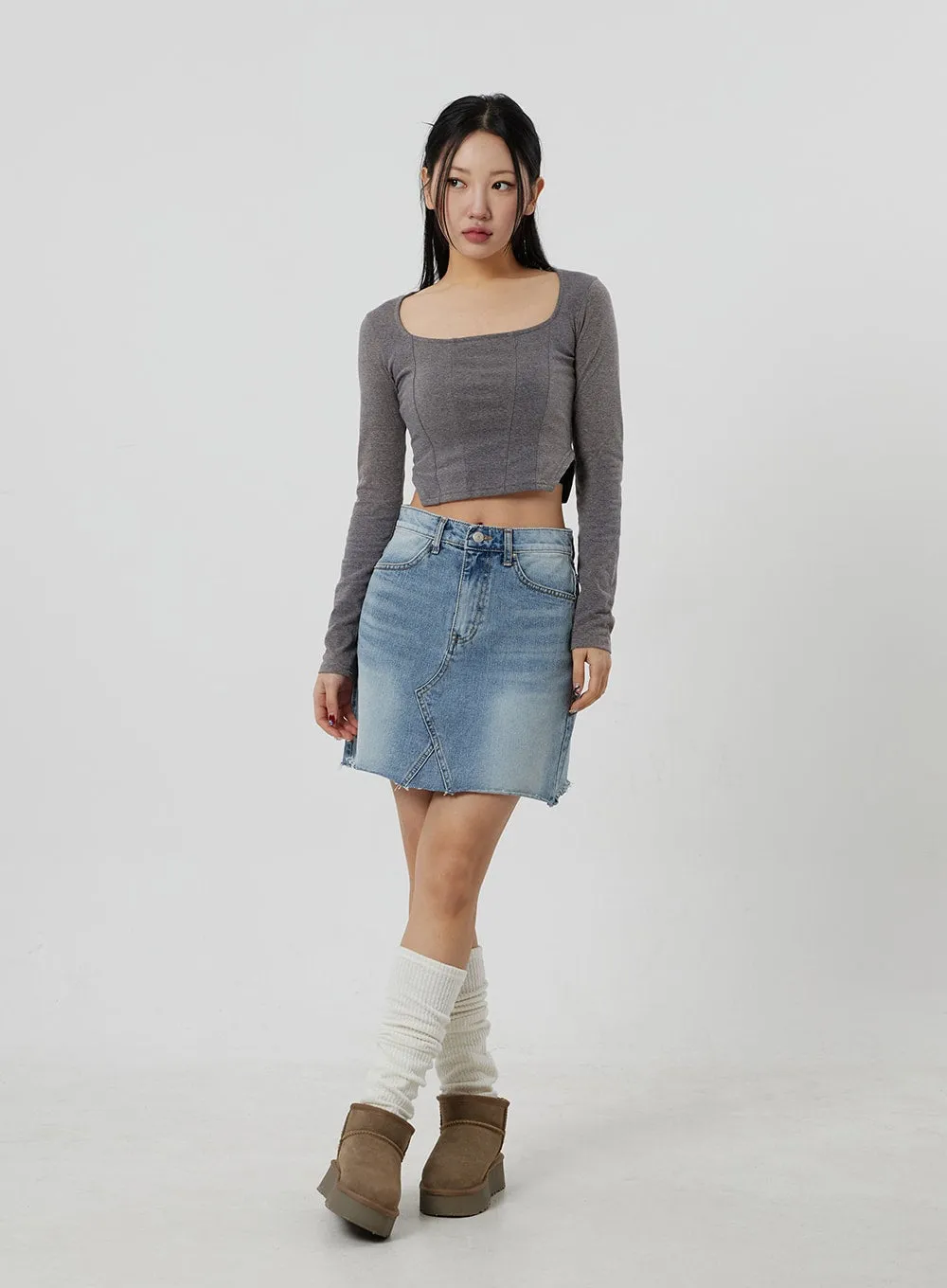 Denim Mini Skirt CF302