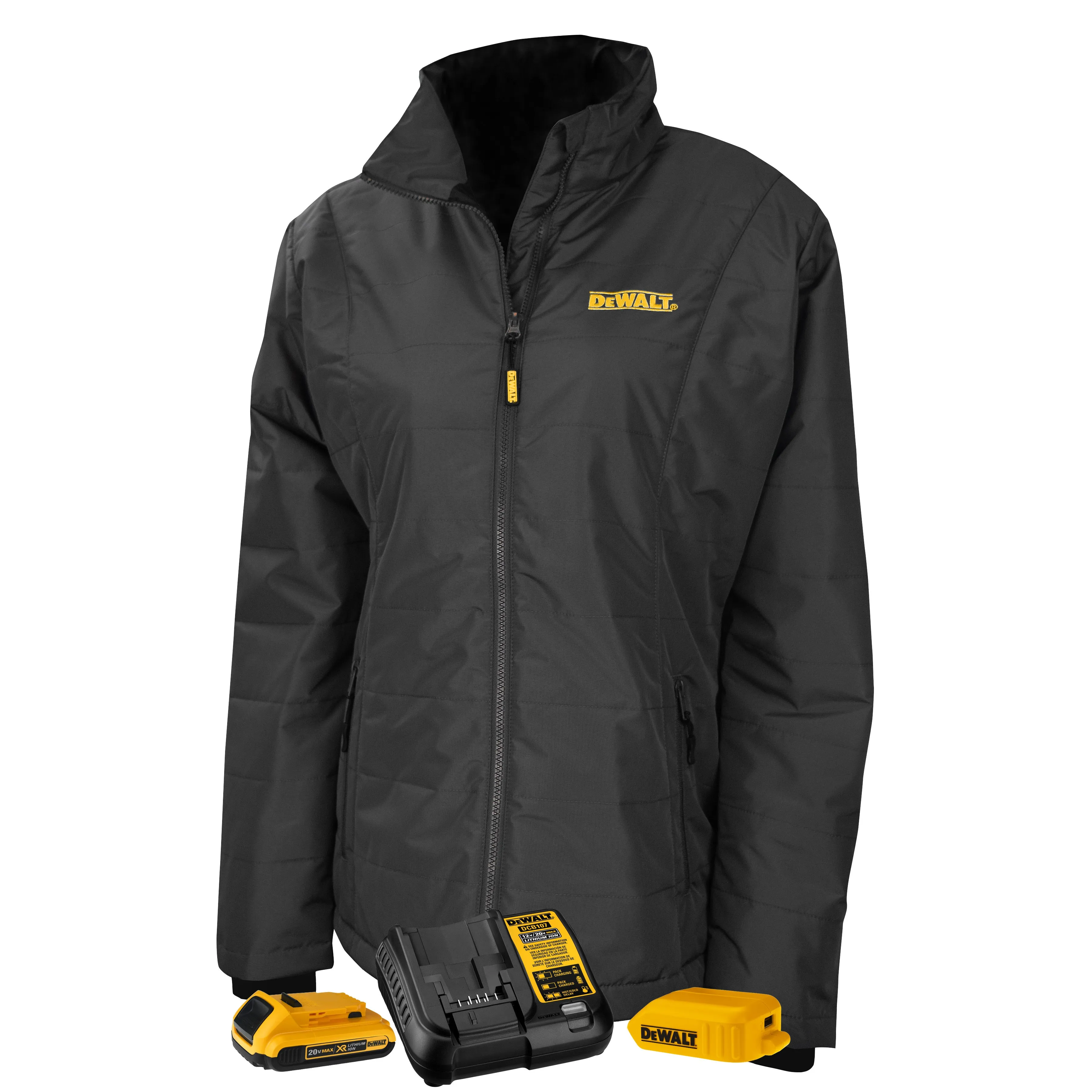 DeWalt DCHJ077D1 Black Quilted Women's Heated Jacket Kit