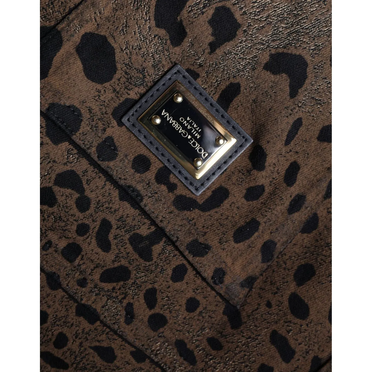 Dolce & Gabbana Brown Leopard Cotton Skinny Denim Jeans