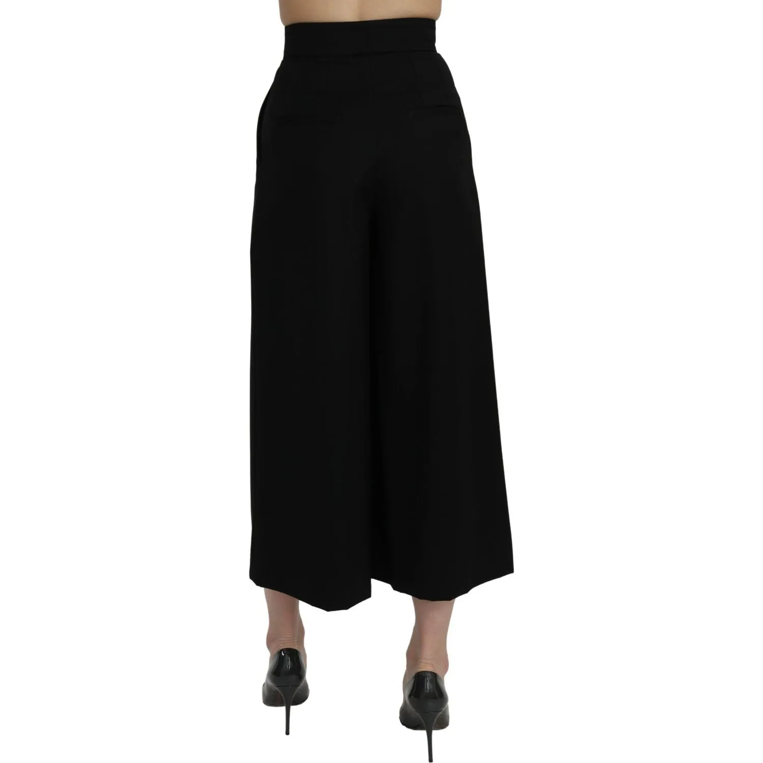 Dolce & Gabbana Elegant High Waist Wide Leg Wool Pants