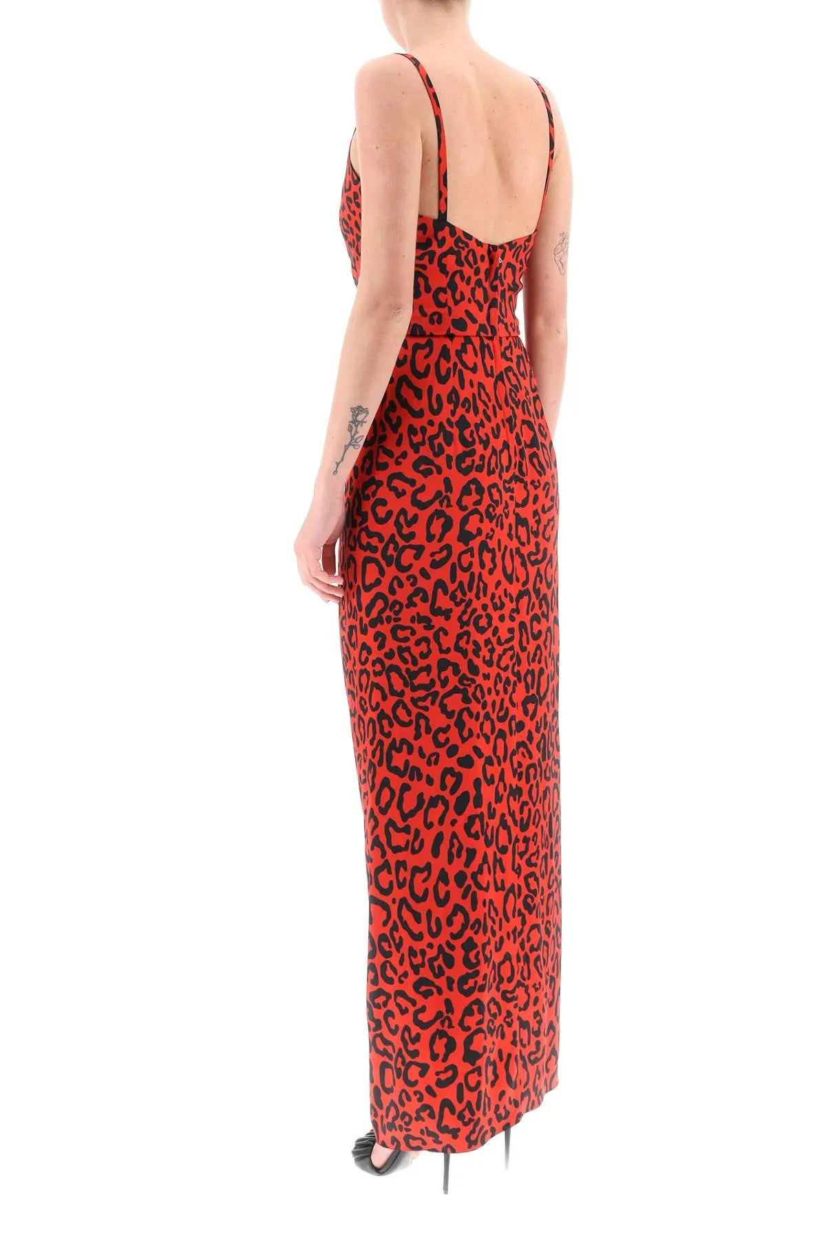 Dolce & gabbana silk leopard print slip dress