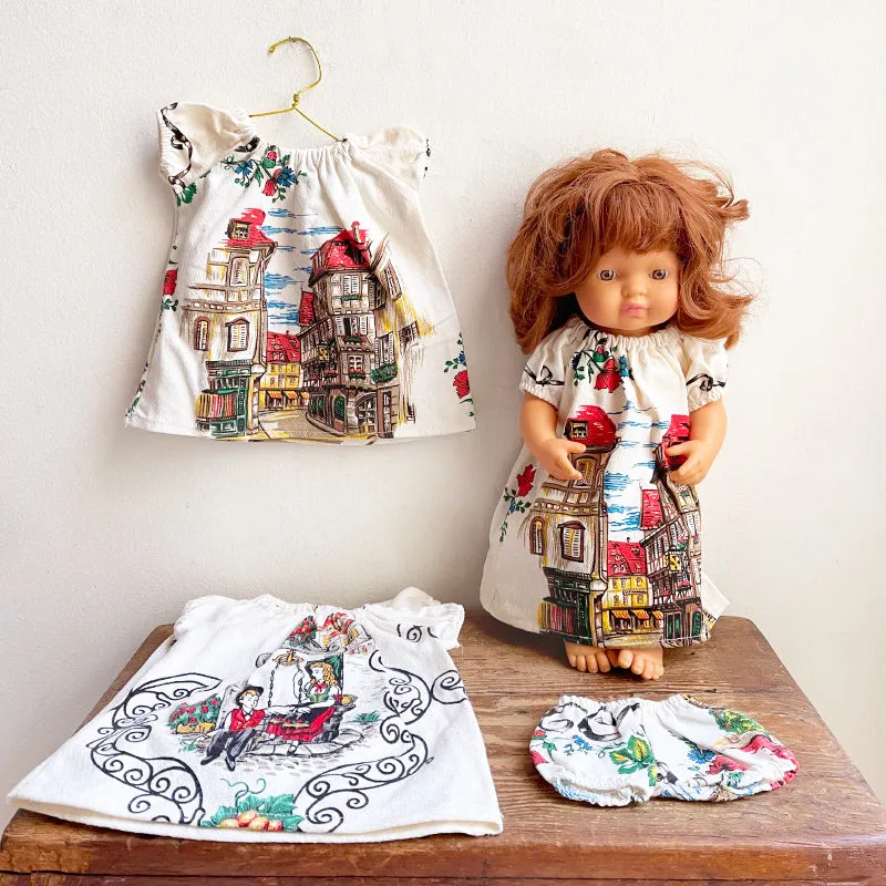 Dolls Dress - Vintage European Print