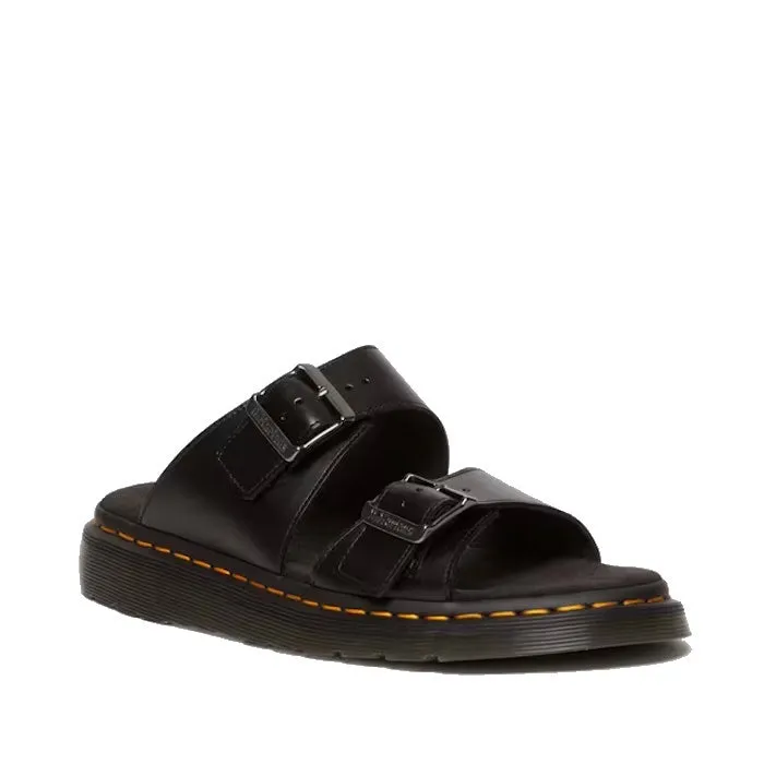 Dr Martens Josef Slide Sandal Analine Black Leather