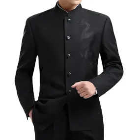 Dragon Embroidery Men Tunic Suit