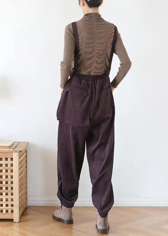 Elegant spring pants oversize chocolate Work Outfits jumpsuit pants