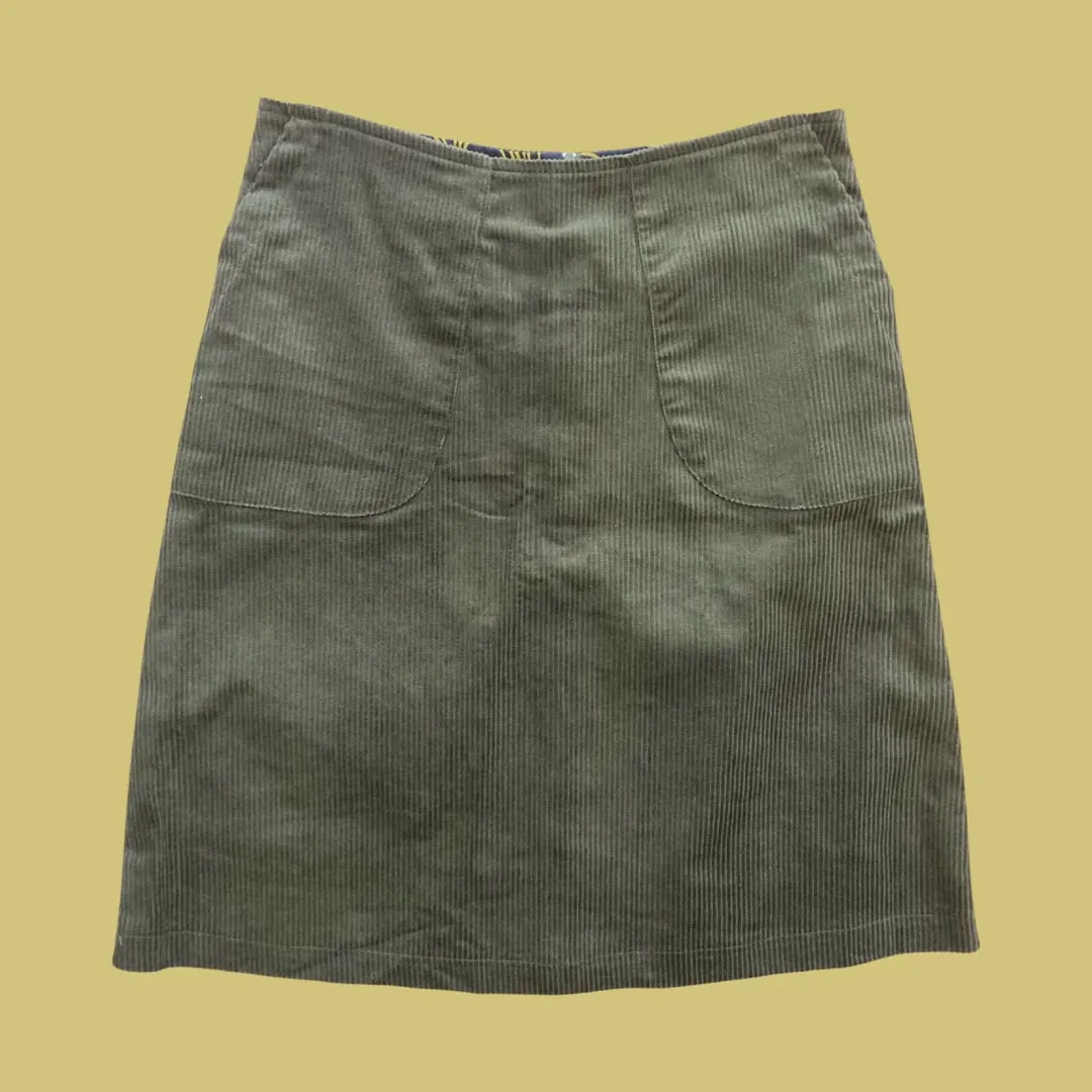 Essaye Zoe Olive Cord Skirt