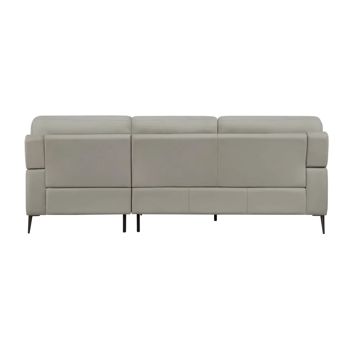 Essex Modern Leather Sofa-Sectional - Top Grain Leather & Faux Leather-Match