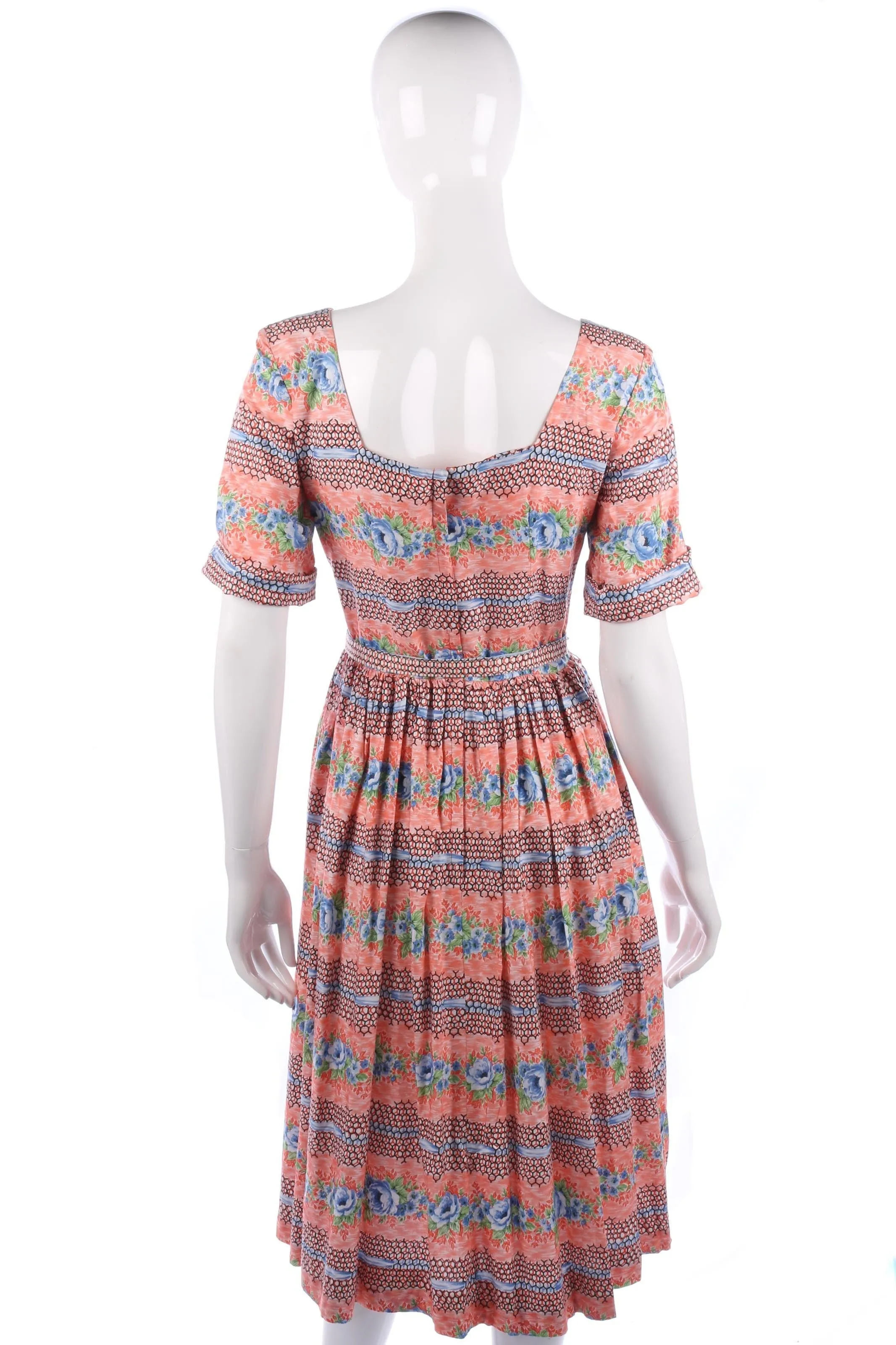 Fabulous 1950's Berkertex Vintage cotton dress size S