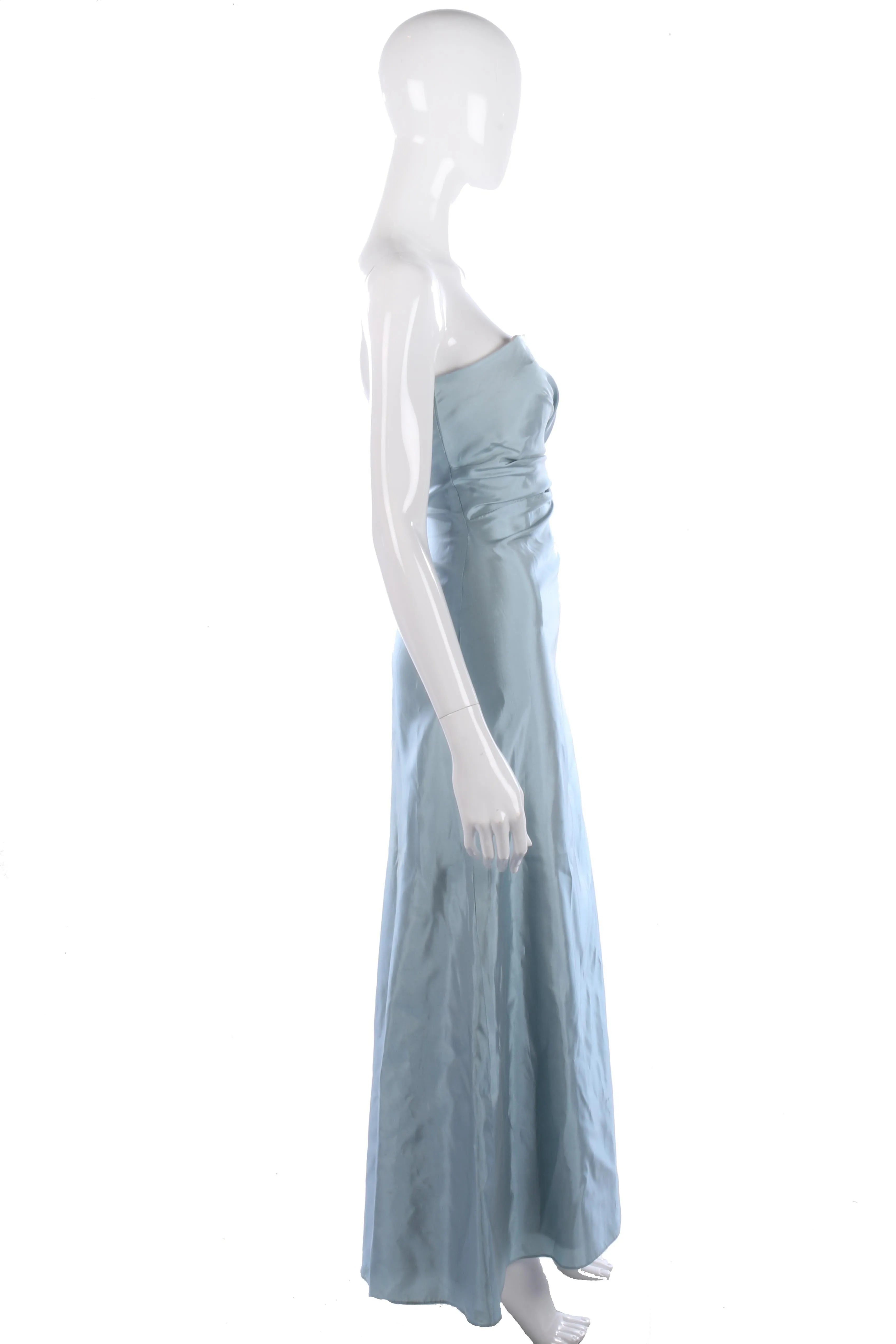 Fabulous straplesss duck egg blue prom dress