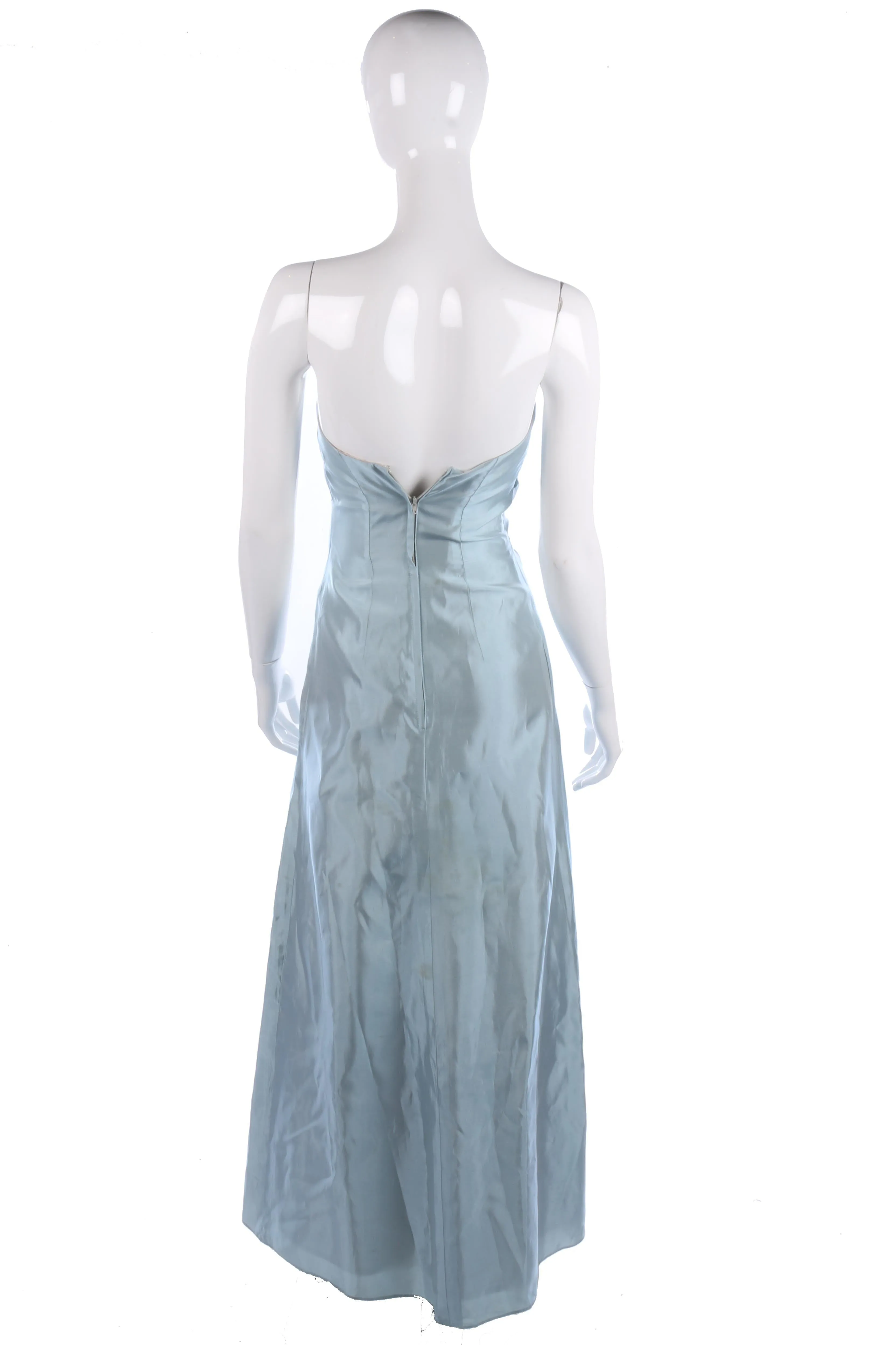 Fabulous straplesss duck egg blue prom dress