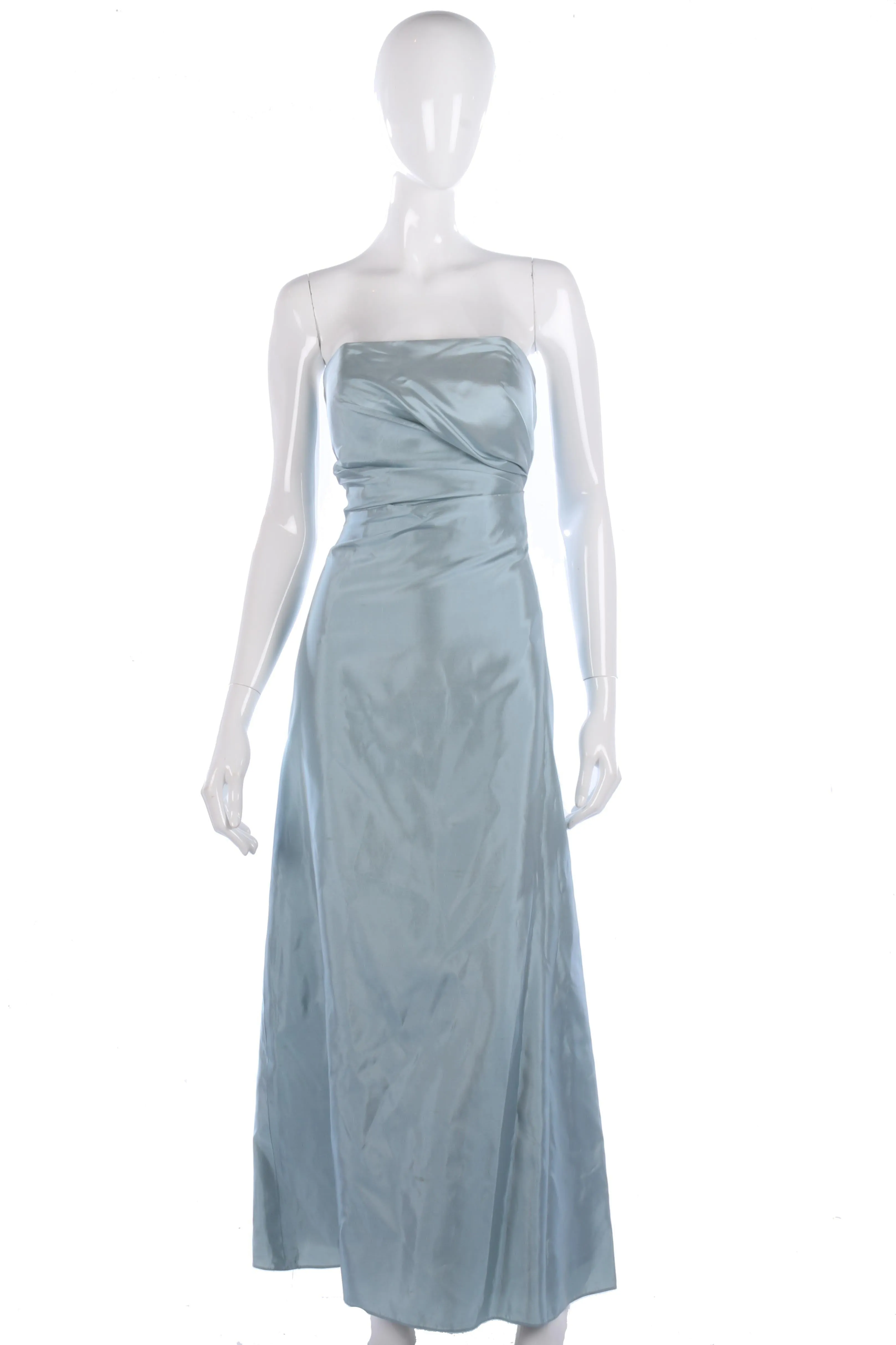 Fabulous straplesss duck egg blue prom dress