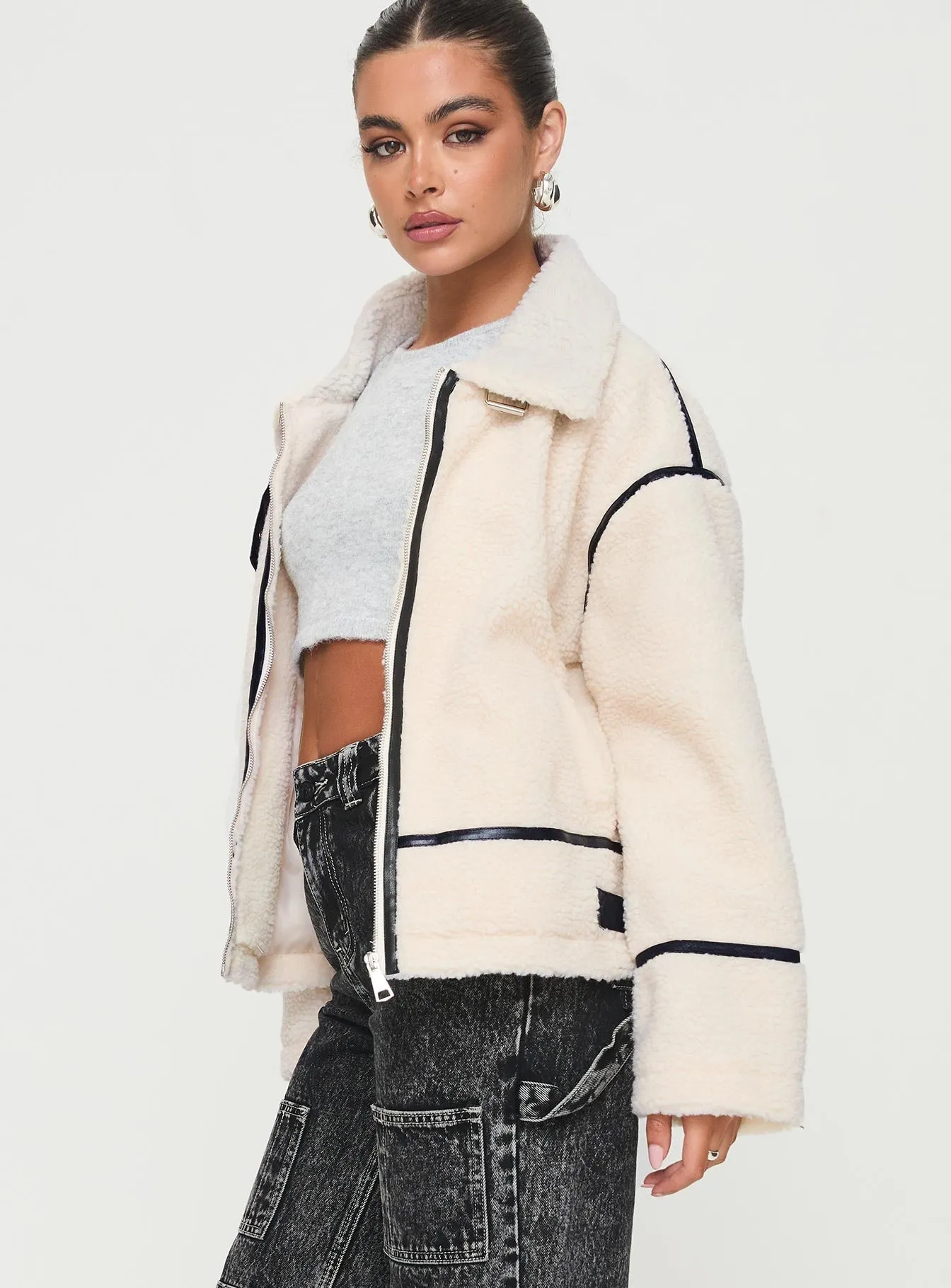 Fashionkova Lumanara Shearling Jacket Cream