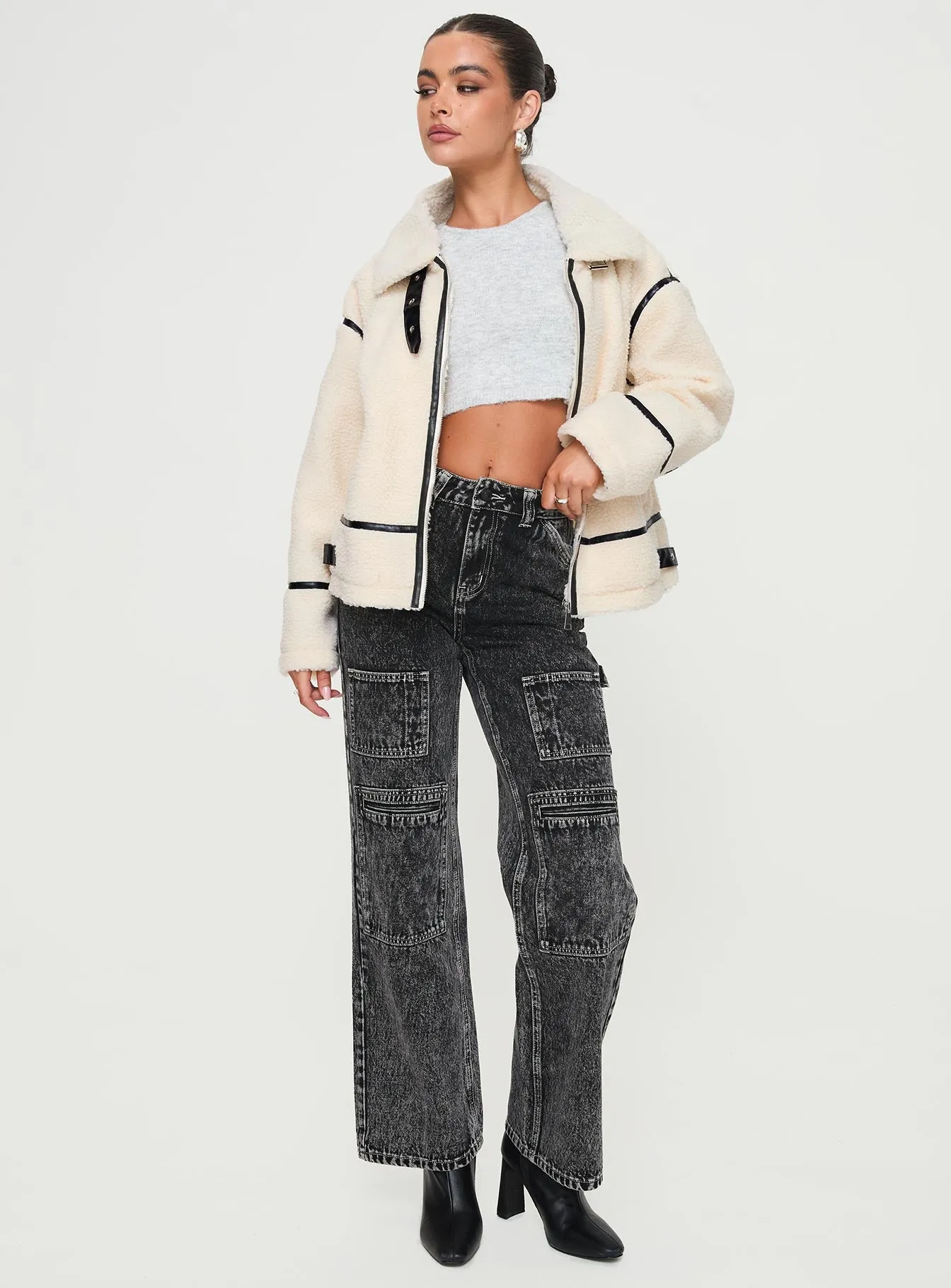 Fashionkova Lumanara Shearling Jacket Cream