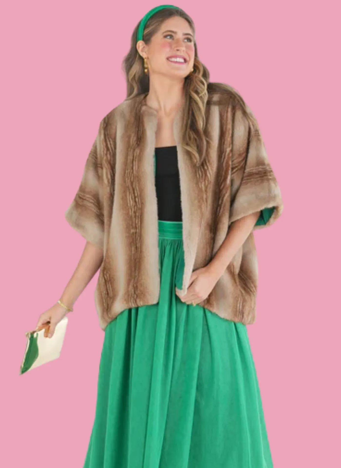 Faux Fur Coco Cape