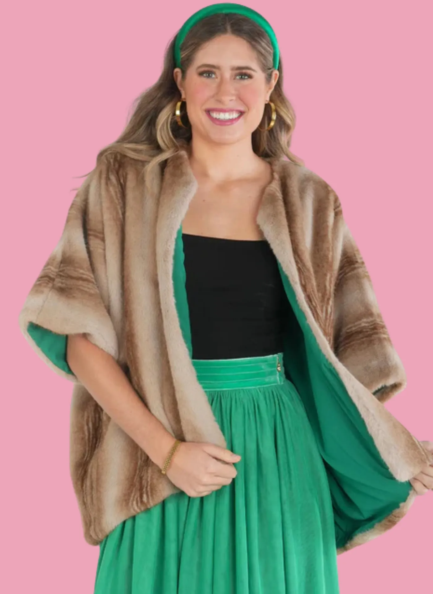 Faux Fur Coco Cape