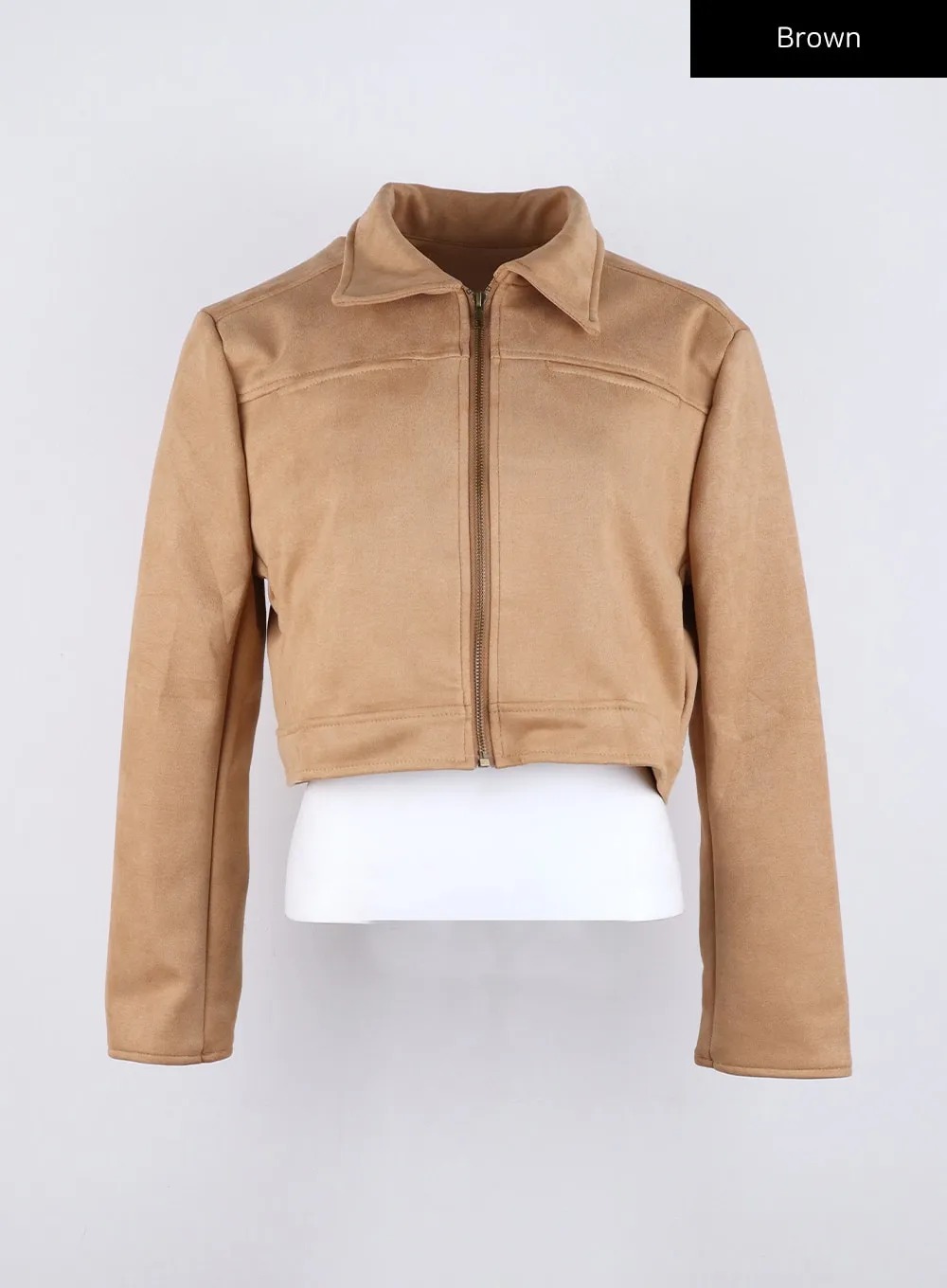 Faux Suede Bomber Jacket CO323