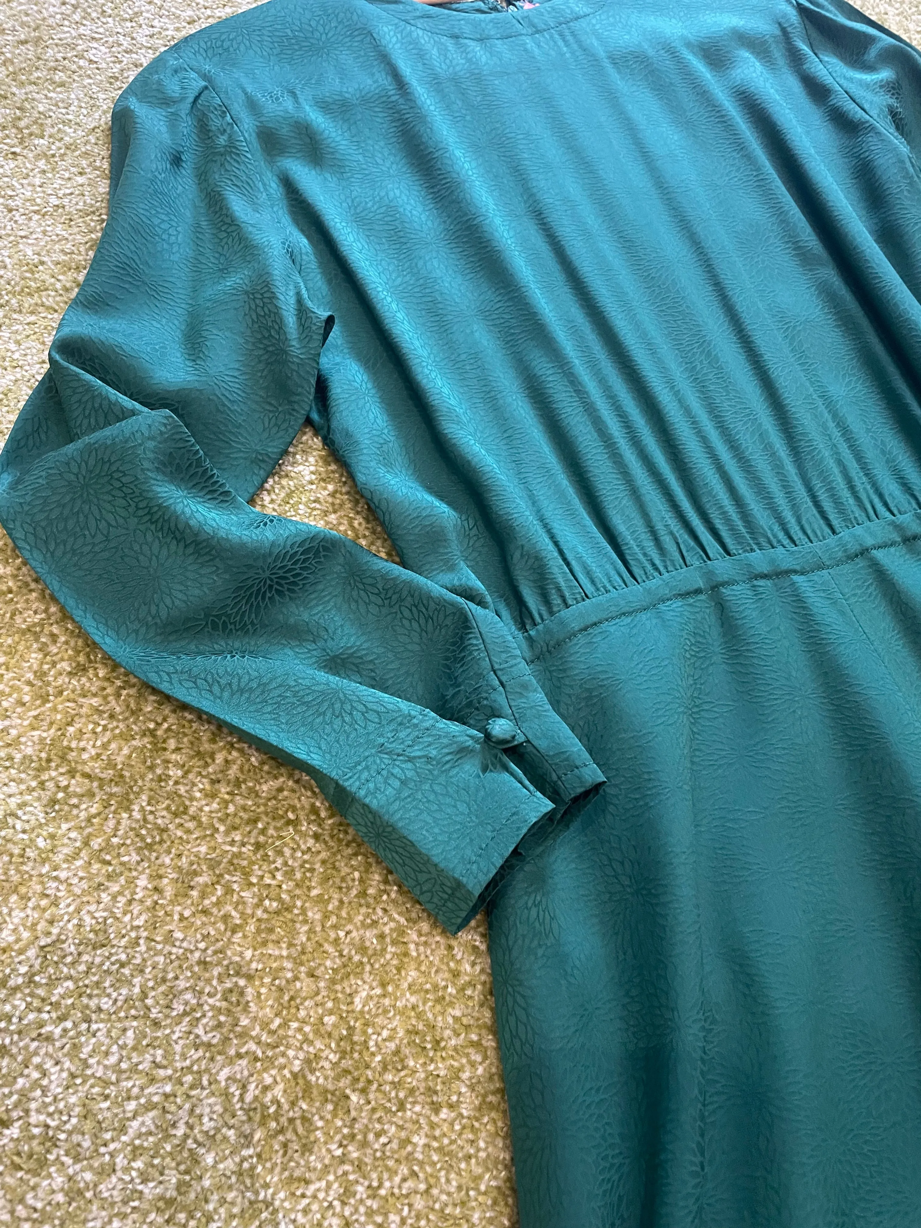 Forest Green Silk Dress