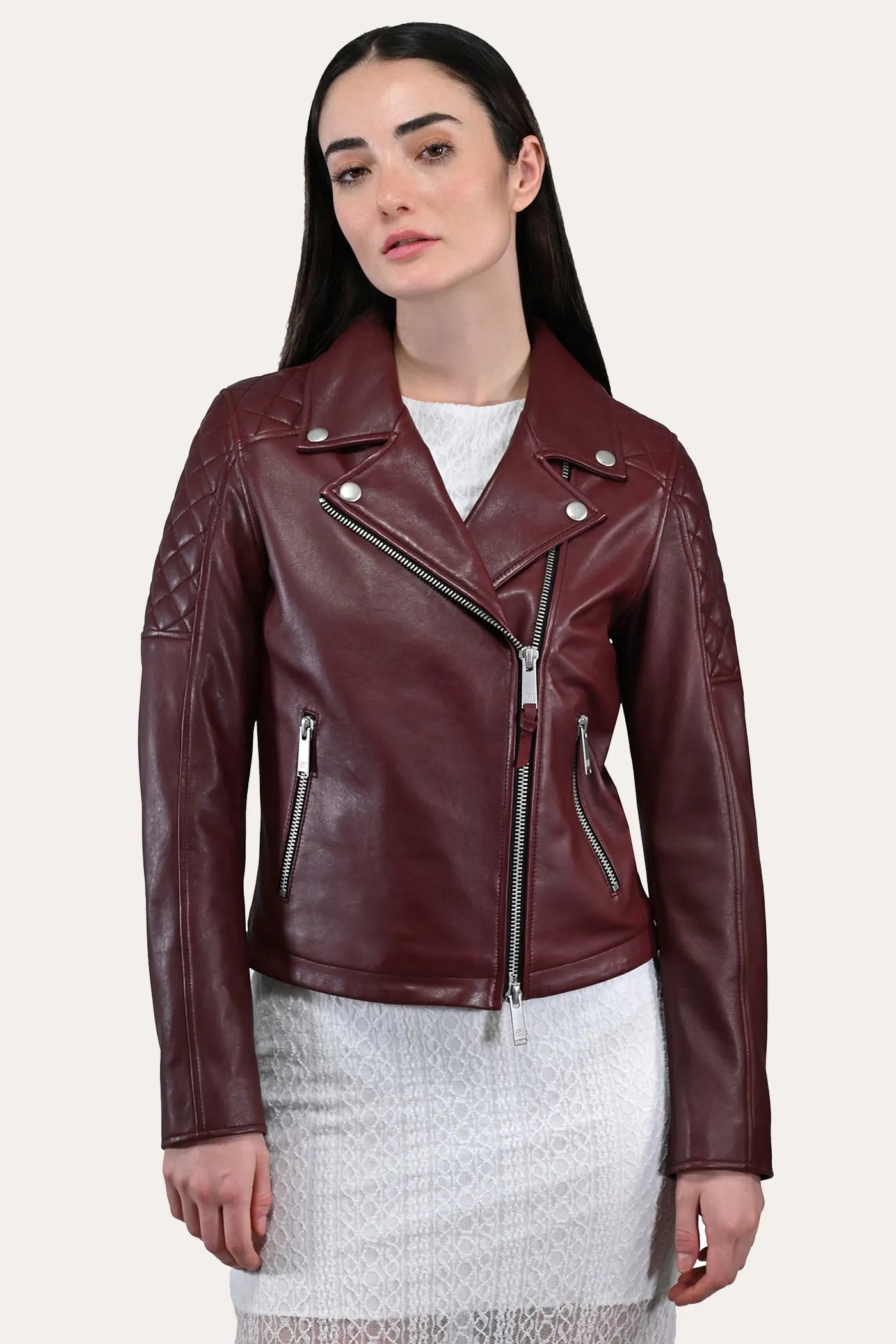 Frye Oxblood Biker Jacket