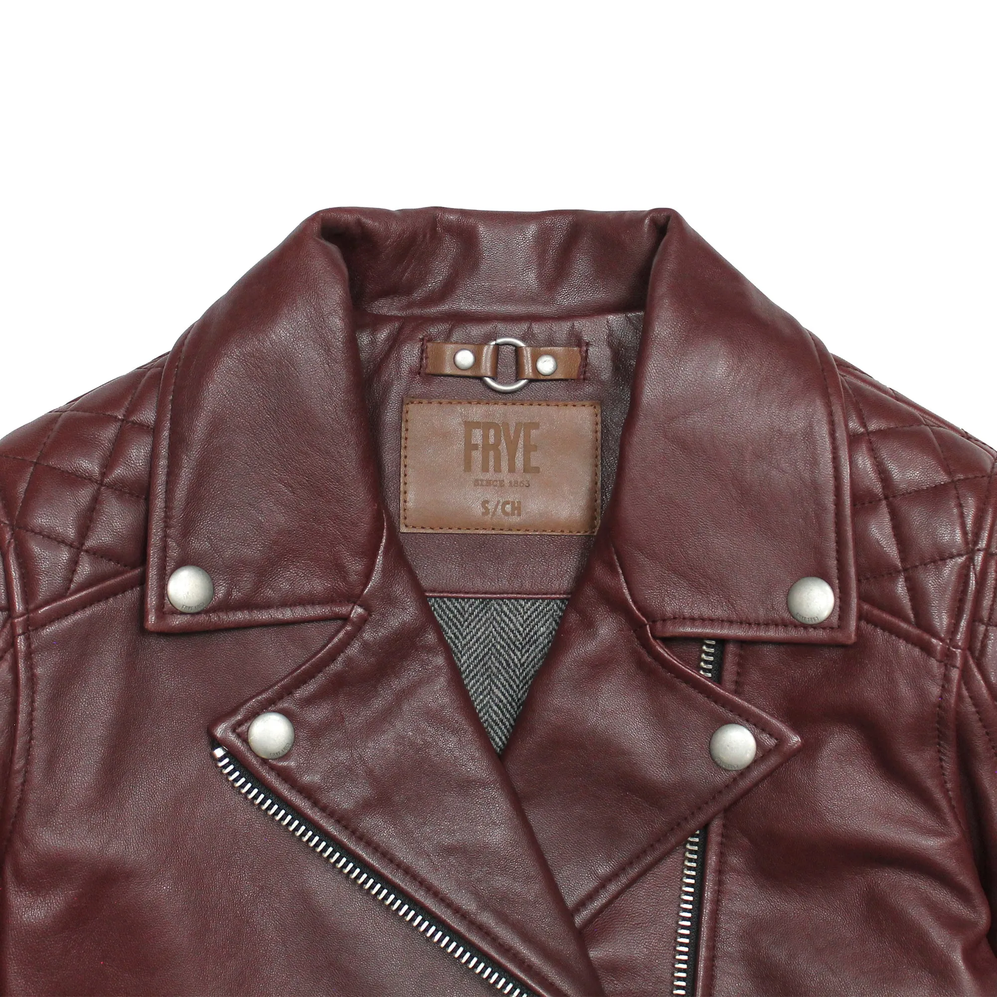 Frye Oxblood Biker Jacket