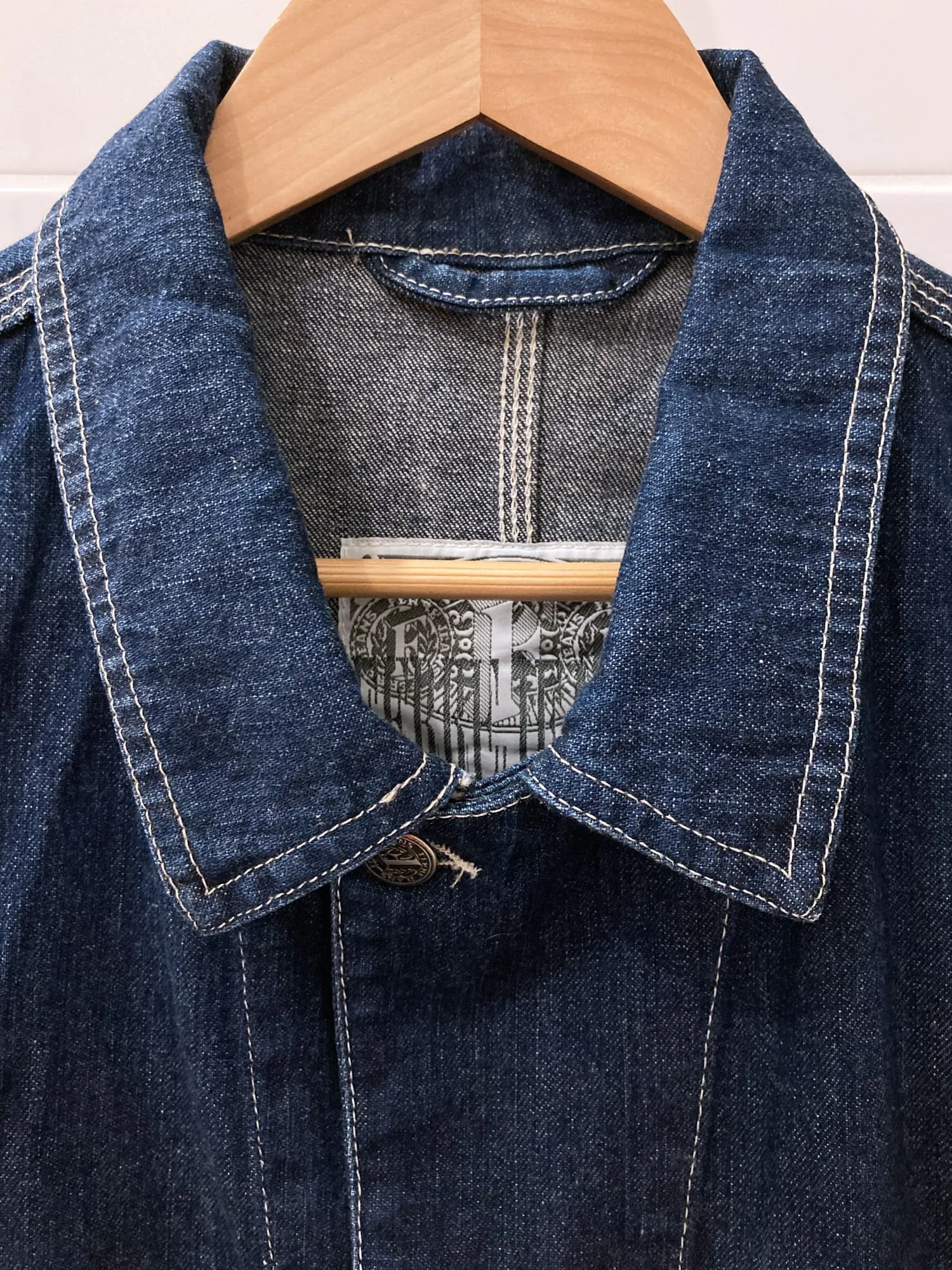 Gianfranco Ferre Jeans 1990s indigo cotton four pocket denim jacket