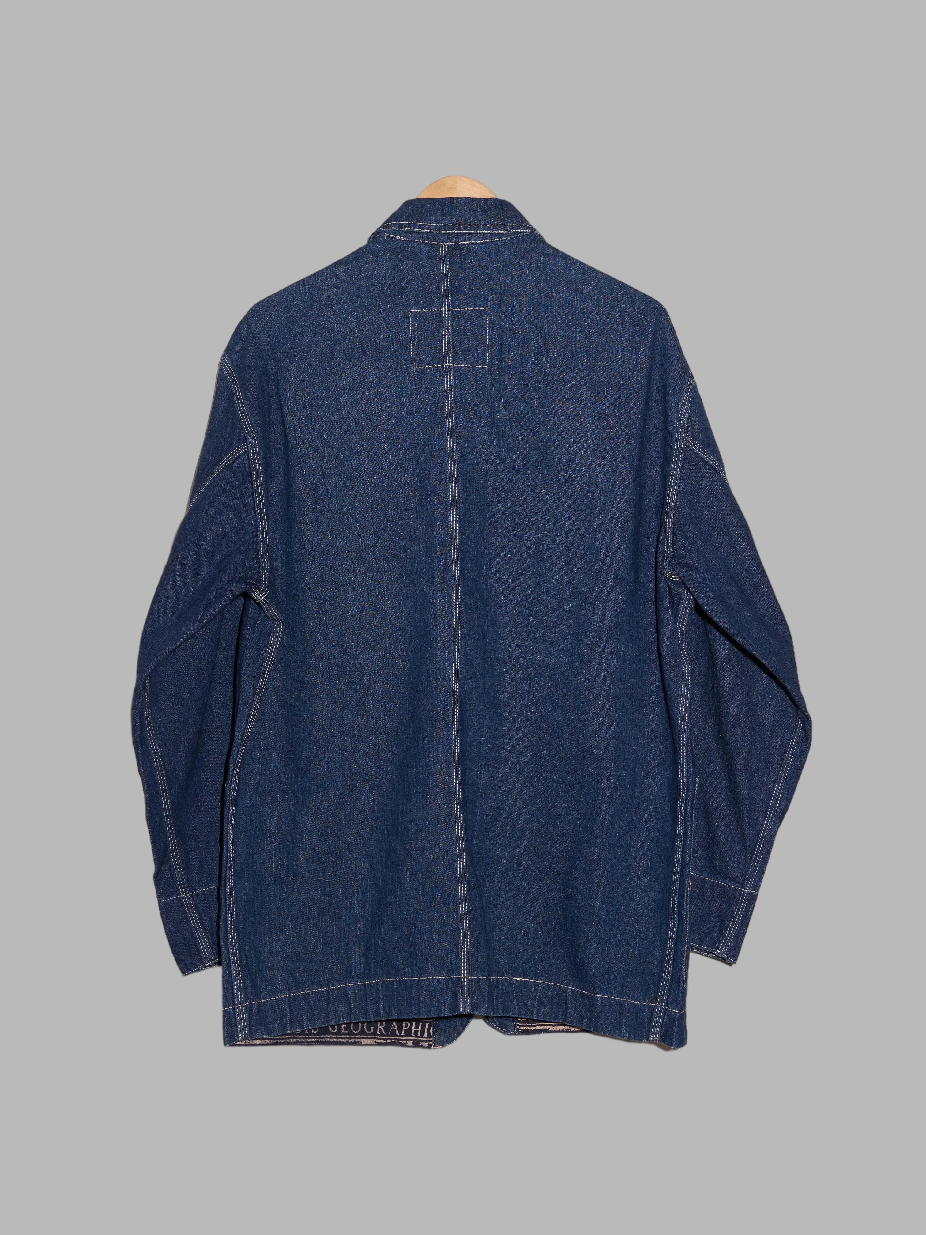 Gianfranco Ferre Jeans 1990s indigo cotton four pocket denim jacket