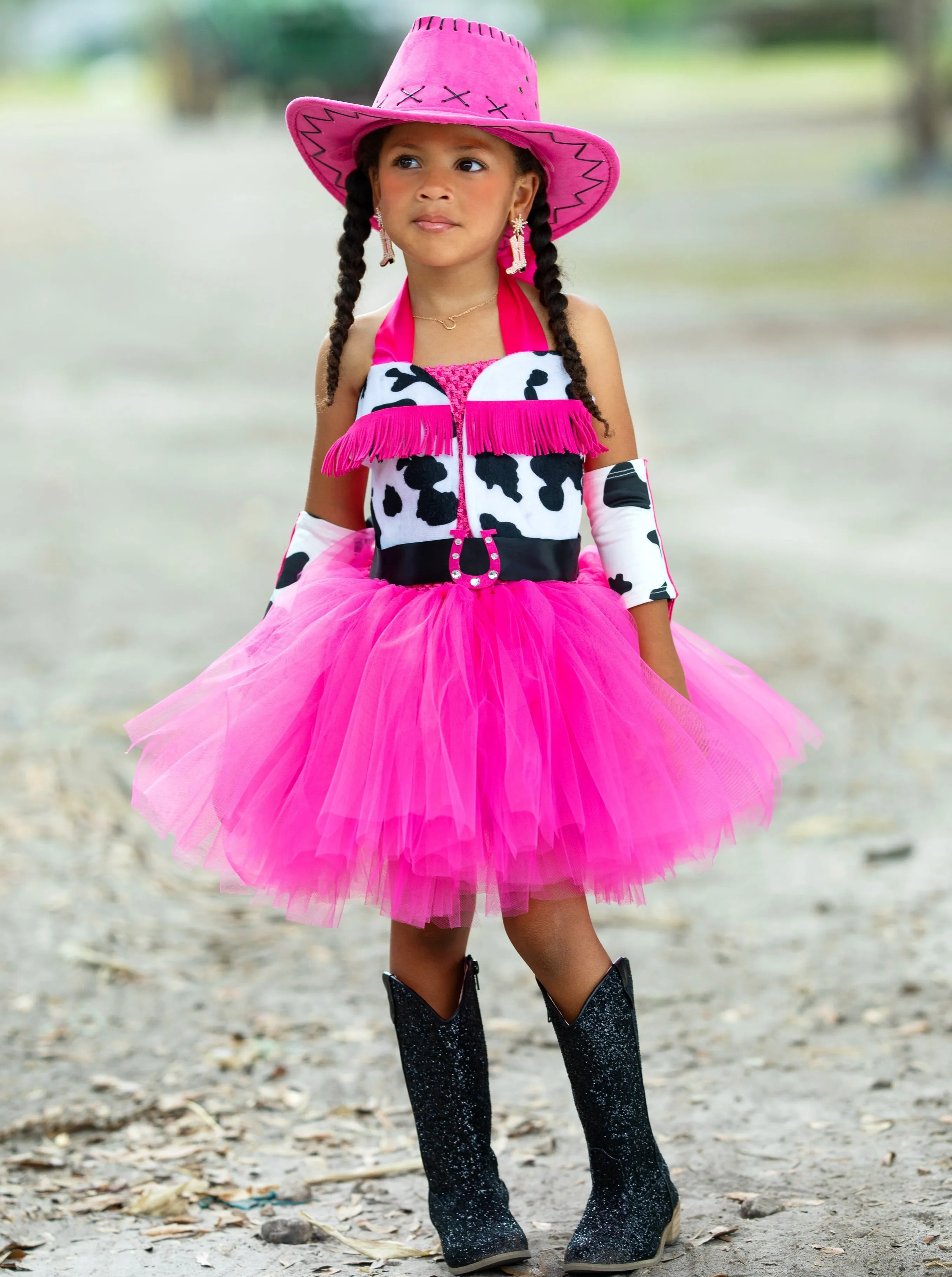 Girls Queen of the Ranch Cowgirl Tutu Costume Dress