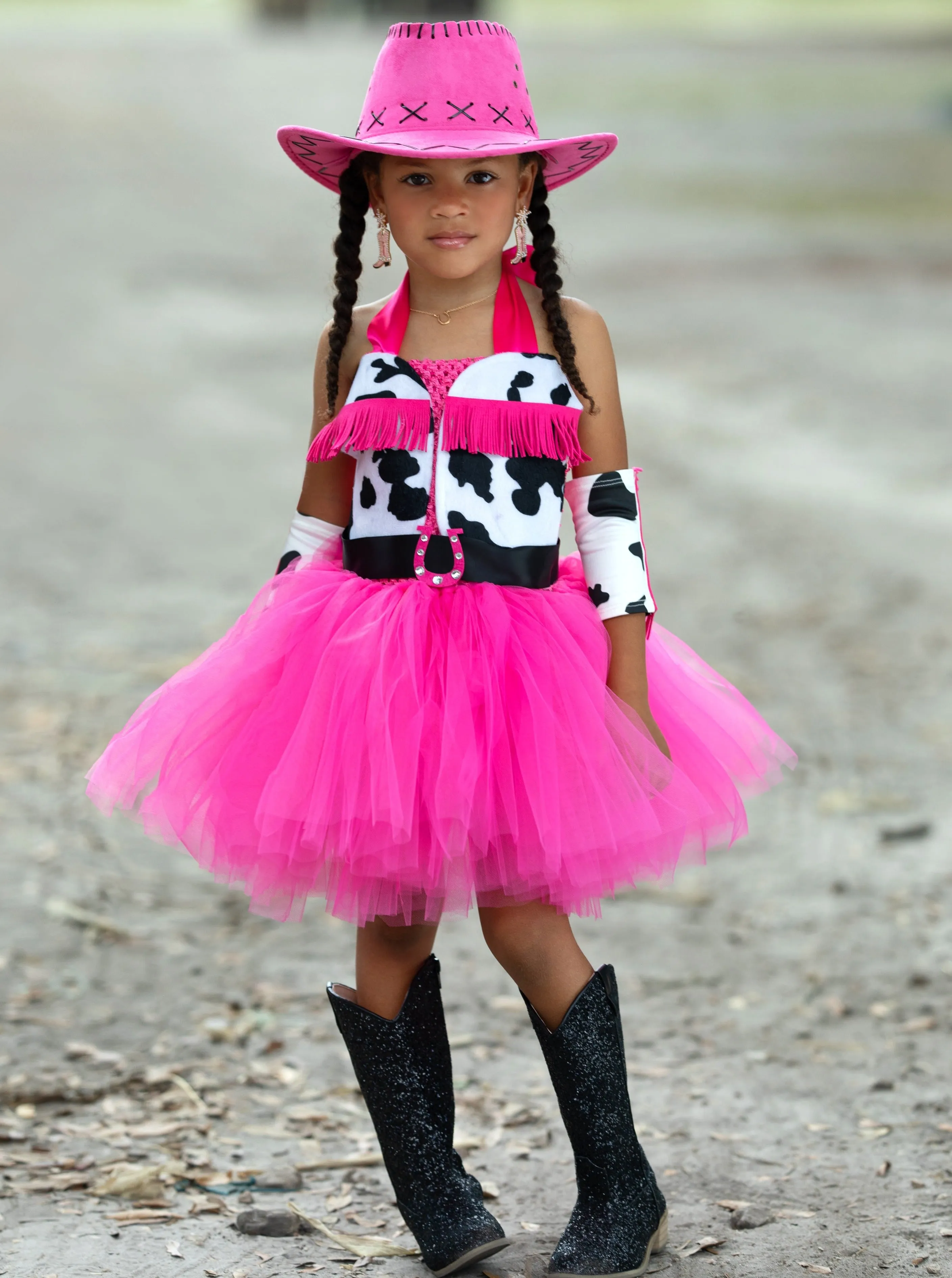 Girls Queen of the Ranch Cowgirl Tutu Costume Dress