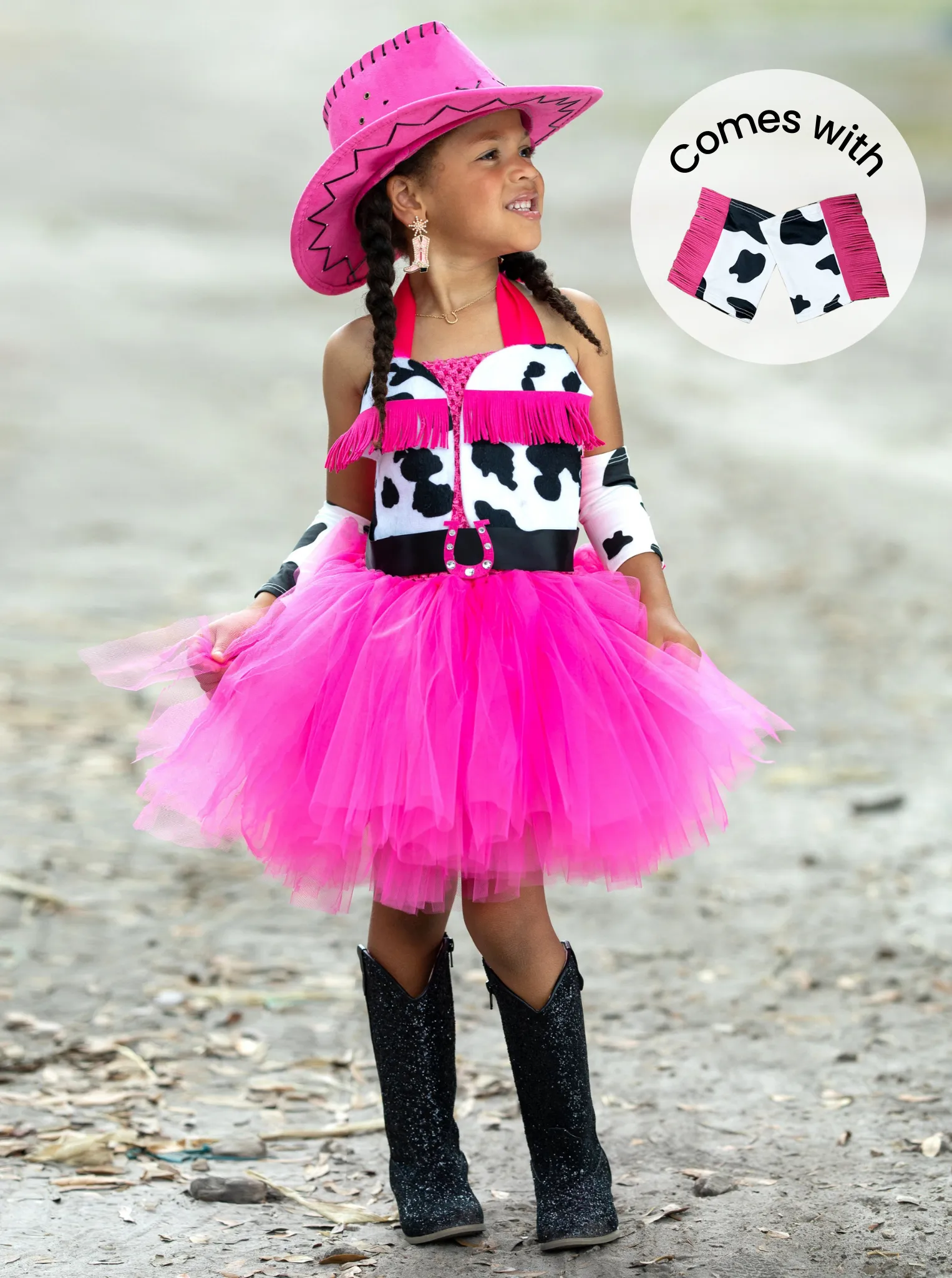 Girls Queen of the Ranch Cowgirl Tutu Costume Dress