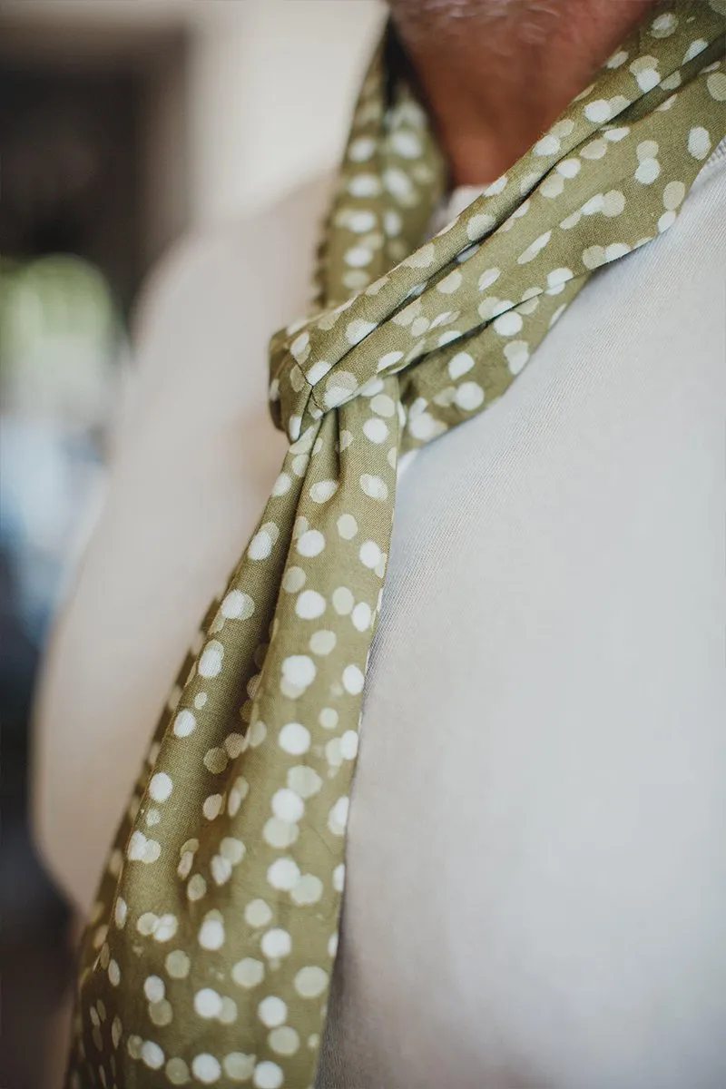 Green Dot Organic Japanese scarf