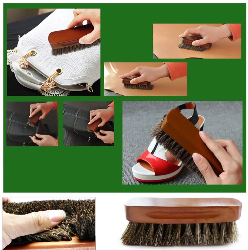 Guyuyii | 2PC Horsehair Shoe Brush