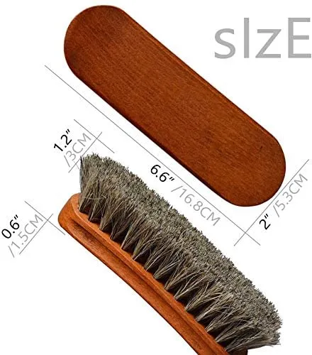 Guyuyii | 2PC Horsehair Shoe Brush