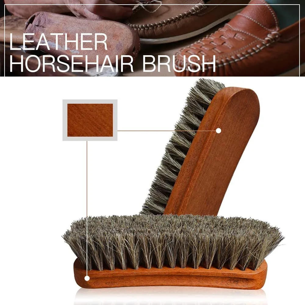 Guyuyii | 2PC Horsehair Shoe Brush