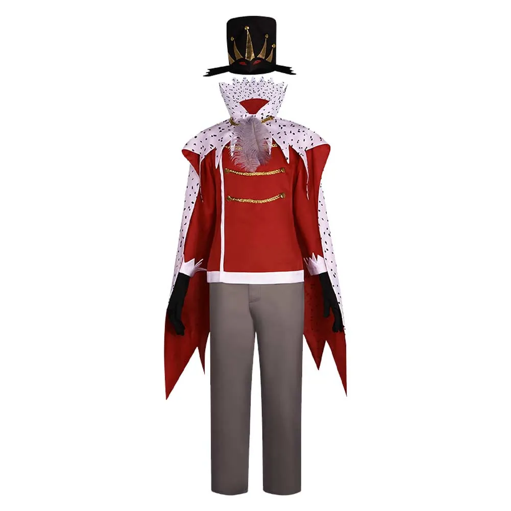 Helluva Boss Hazbin Hotel Stolas Red Outfit Party Carnival Halloween Cosplay Costume