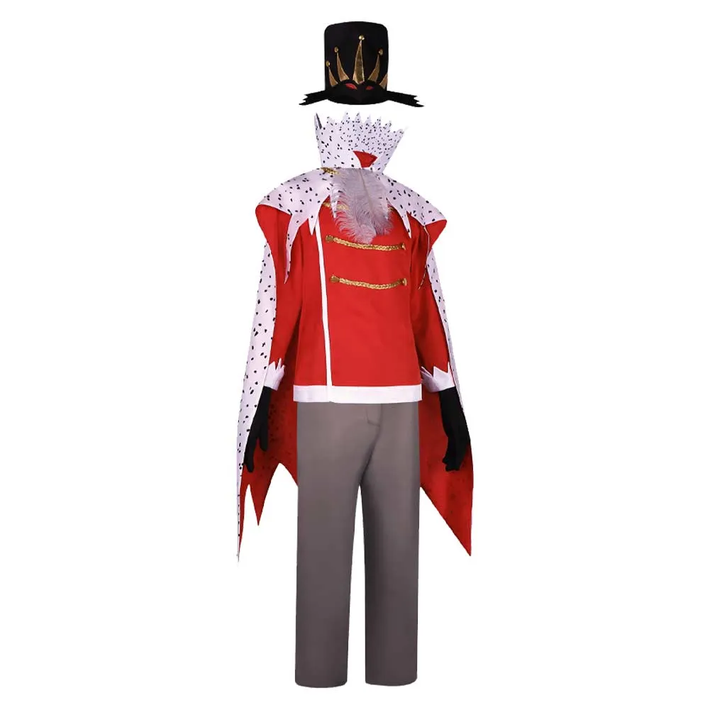 Helluva Boss Hazbin Hotel Stolas Red Outfit Party Carnival Halloween Cosplay Costume