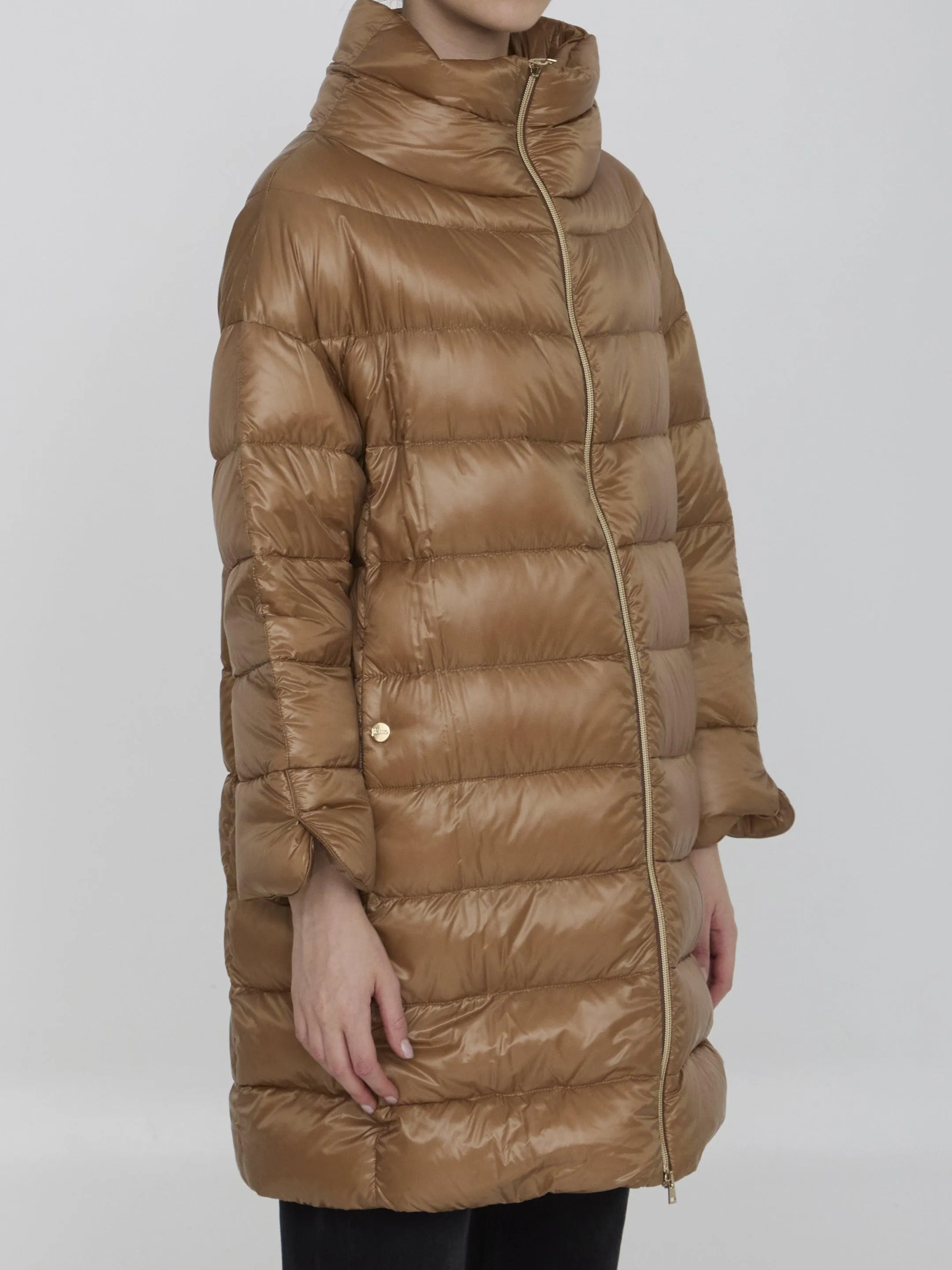 Herno Down Jacket In Nylon Beige