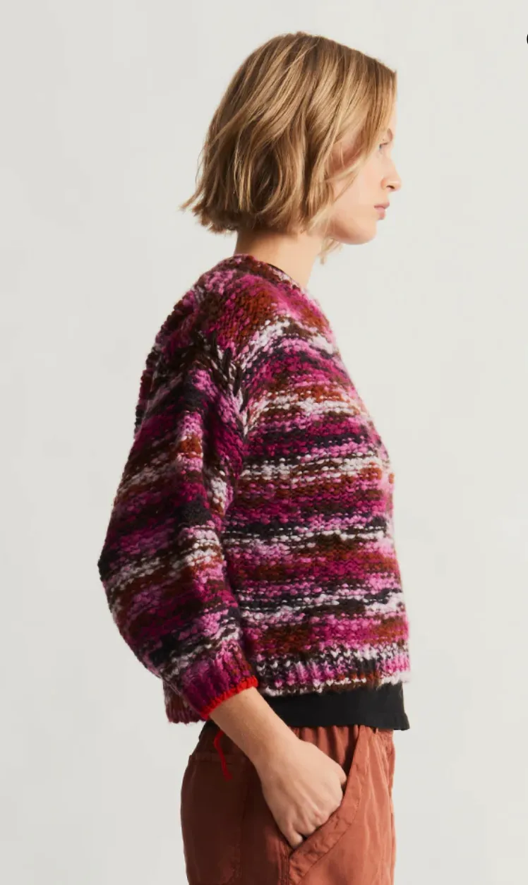 HIGHLAND PULLOVER - BERRY MULTI