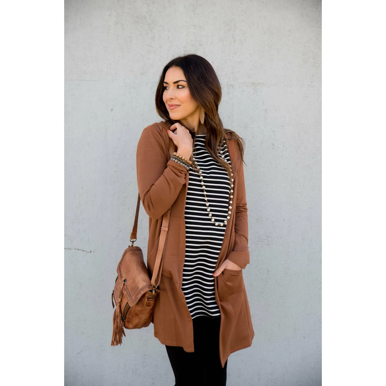 Hooded Tunic Cardigan