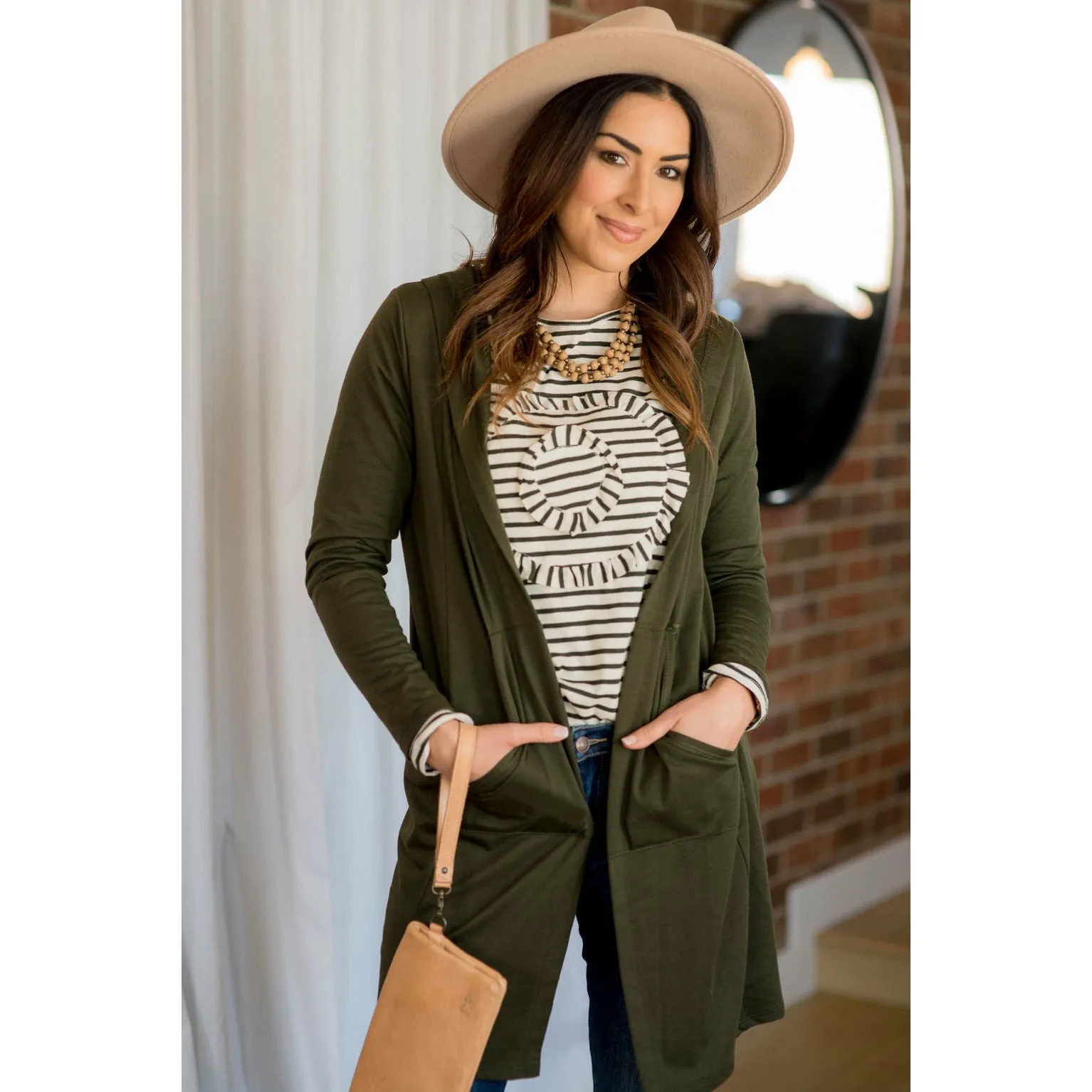 Hooded Tunic Cardigan