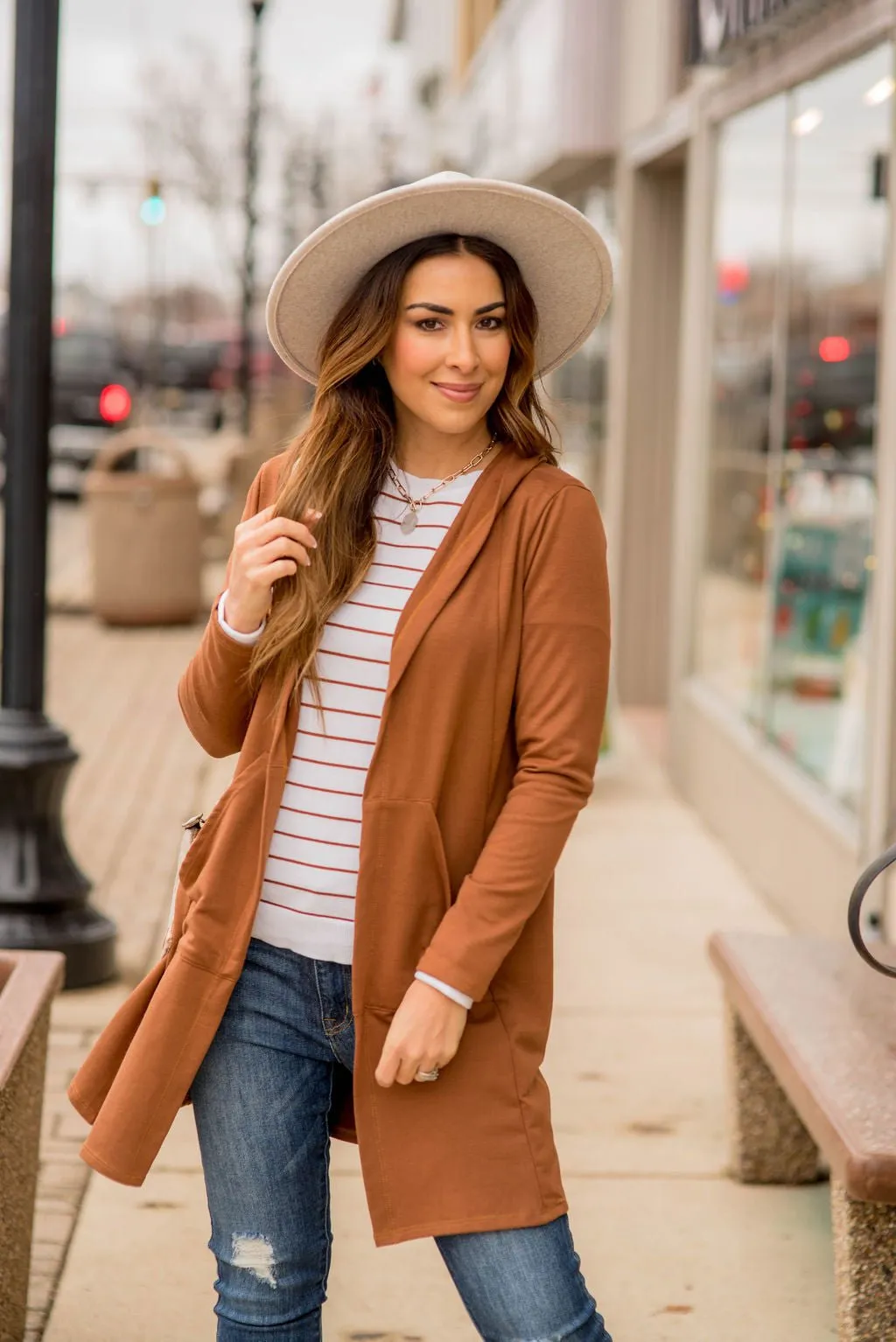 Hooded Tunic Cardigan