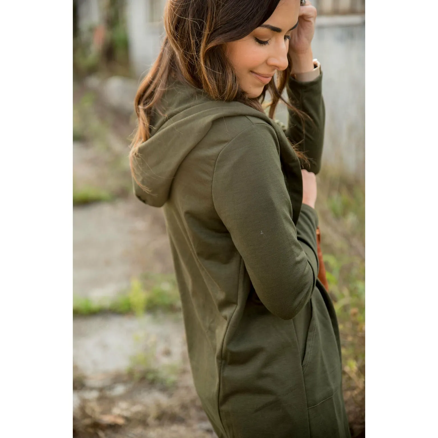 Hooded Tunic Cardigan